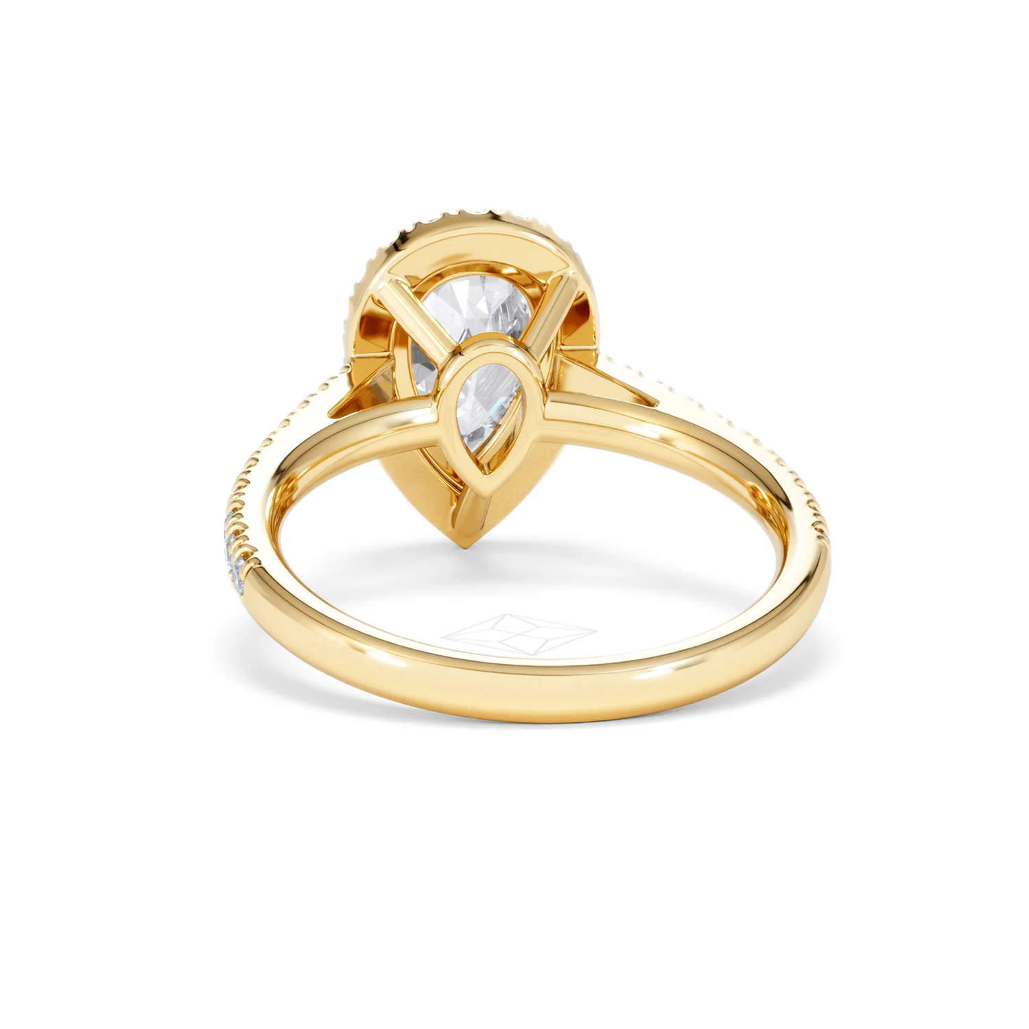 Diana Lab Diamond Pear Halo Engagement Ring in 18K Gold 2.10ct F/VS1 - Image 53