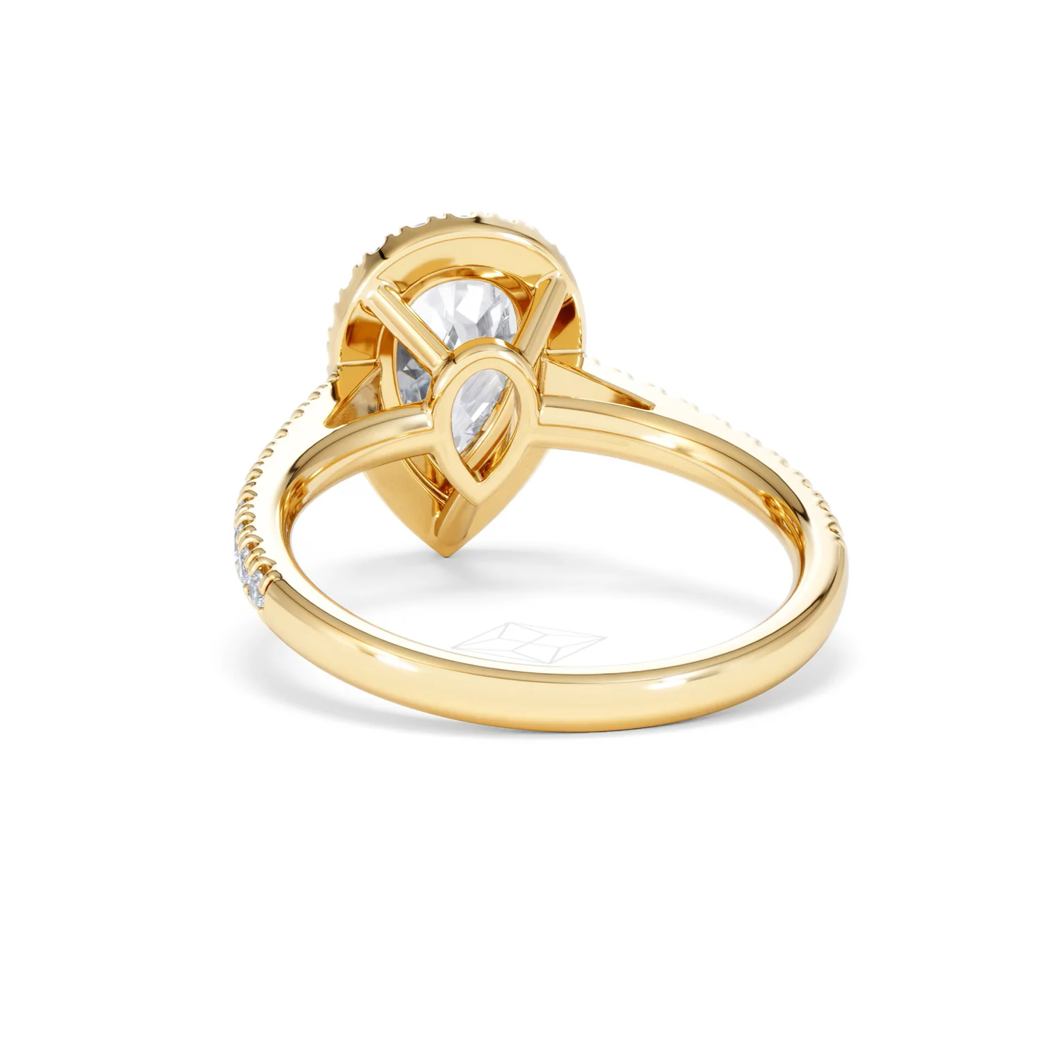 Diana Lab Diamond Pear Halo Engagement Ring in 18K Gold 2.10ct F/VS1 - Image 54