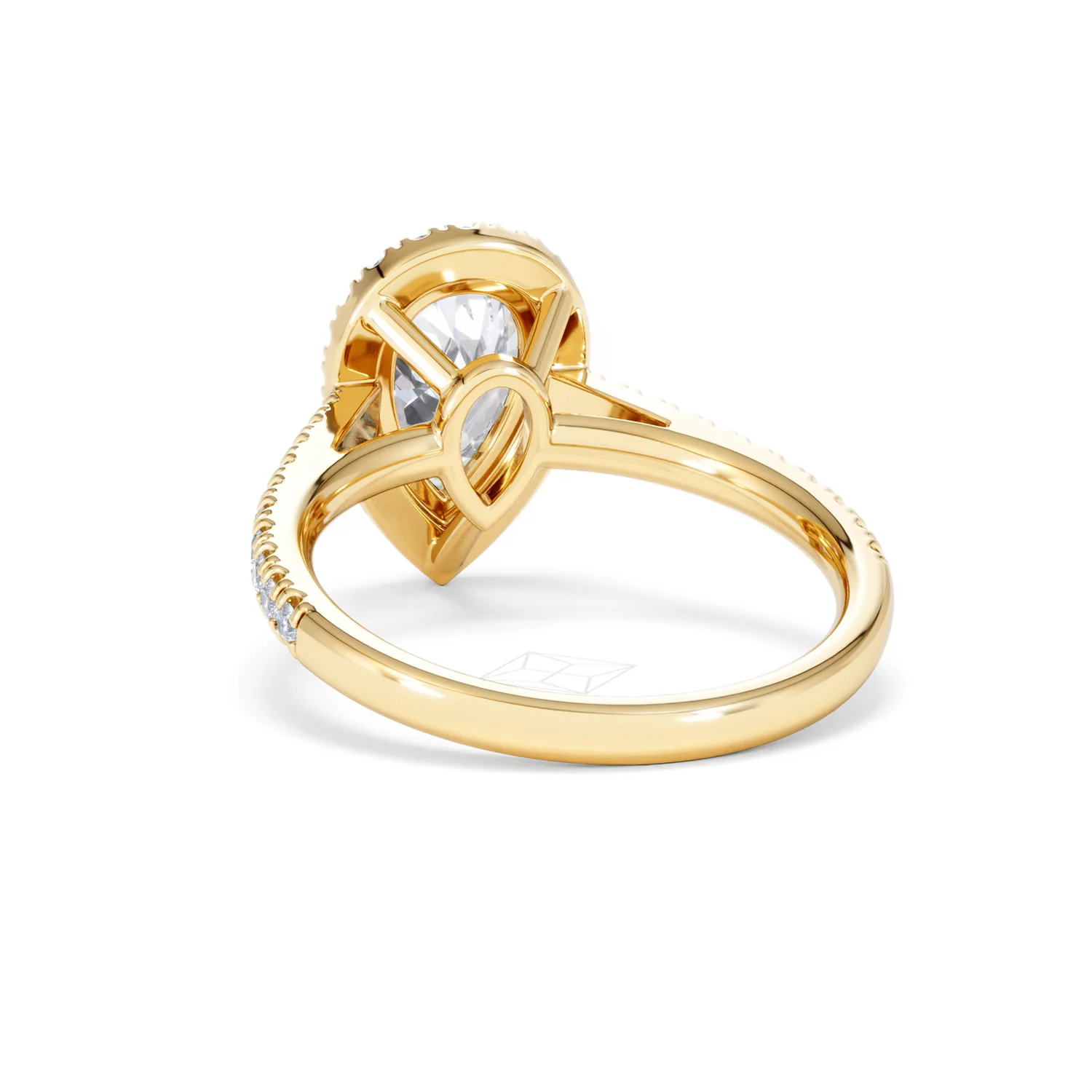 Diana Lab Diamond Pear Halo Engagement Ring in 18K Gold 2.10ct F/VS1 - Image 55