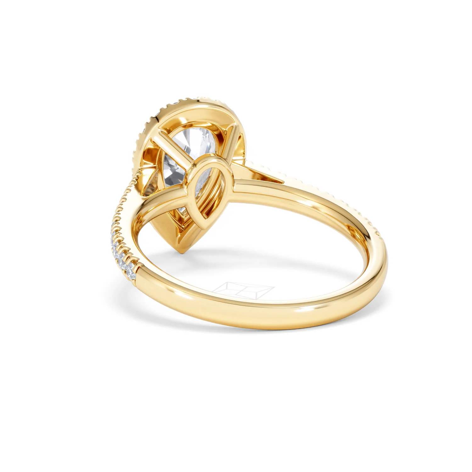 Diana Lab Diamond Pear Halo Engagement Ring in 18K Gold 2.10ct F/VS1 - Image 56