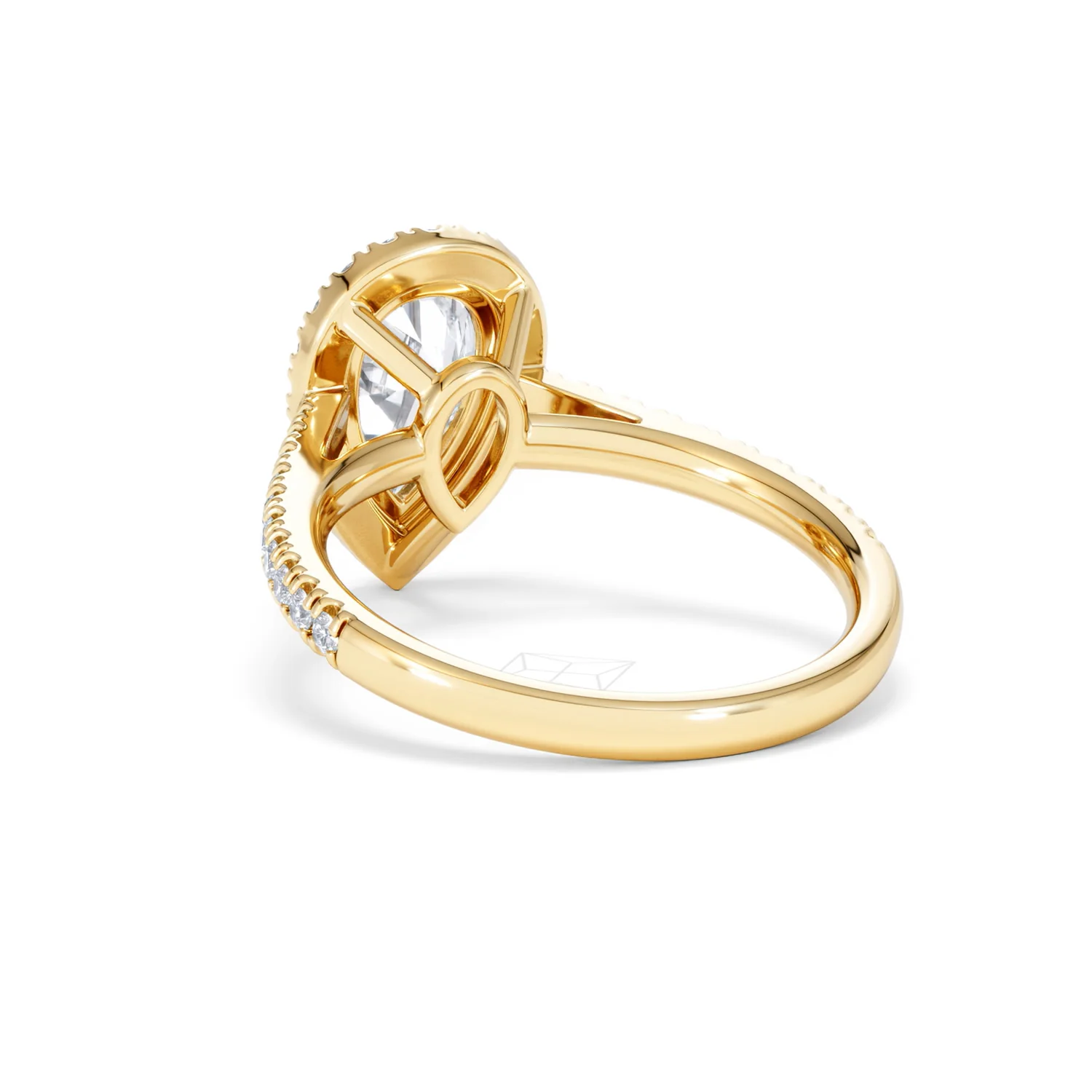 Diana Lab Diamond Pear Halo Engagement Ring in 18K Gold 2.10ct F/VS1 - Image 57