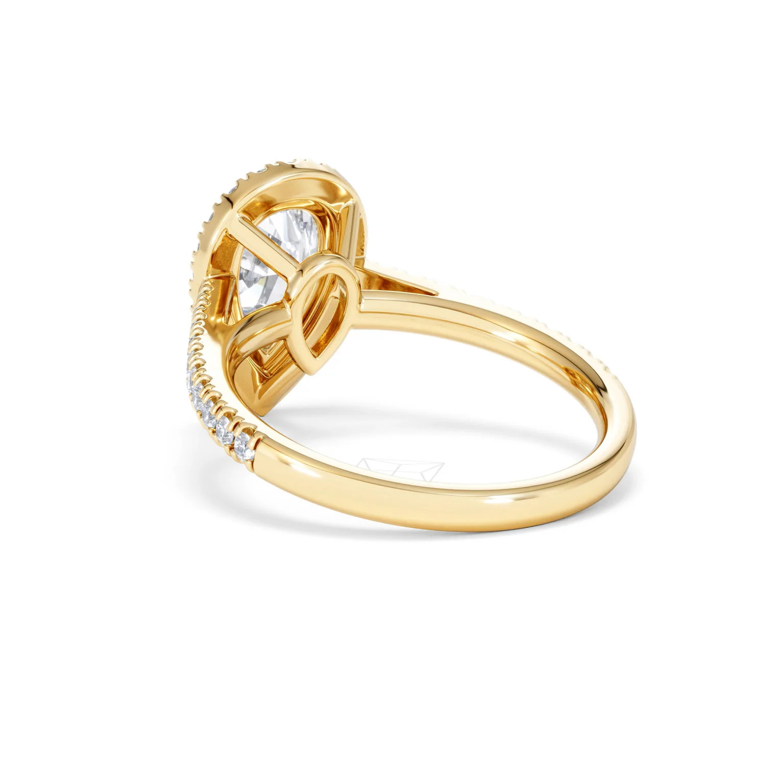 Diana Lab Diamond Pear Halo Engagement Ring in 18K Gold 2.10ct F/VS1 - Image 58