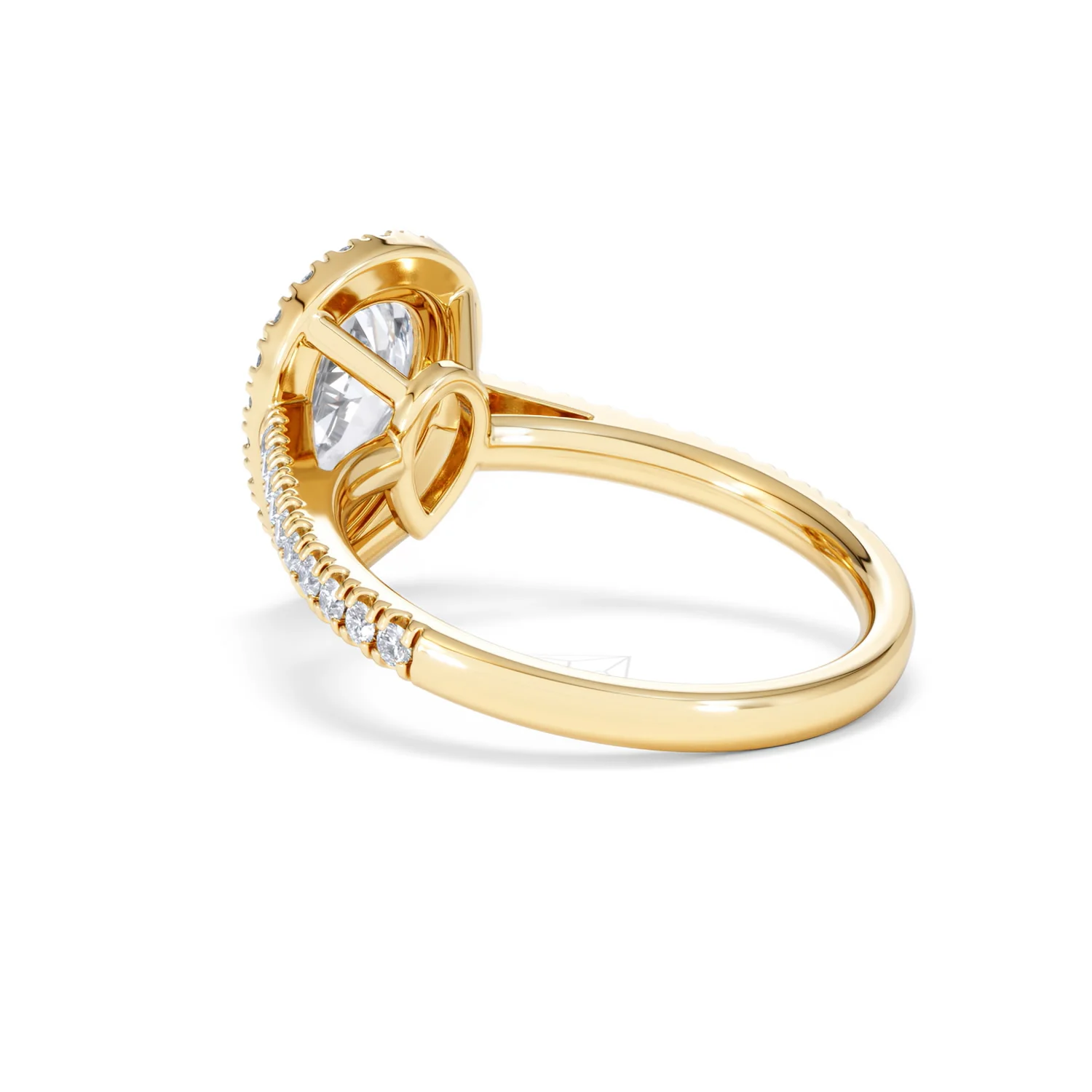 Diana Lab Diamond Pear Halo Engagement Ring in 18K Gold 2.10ct F/VS1 - Image 60