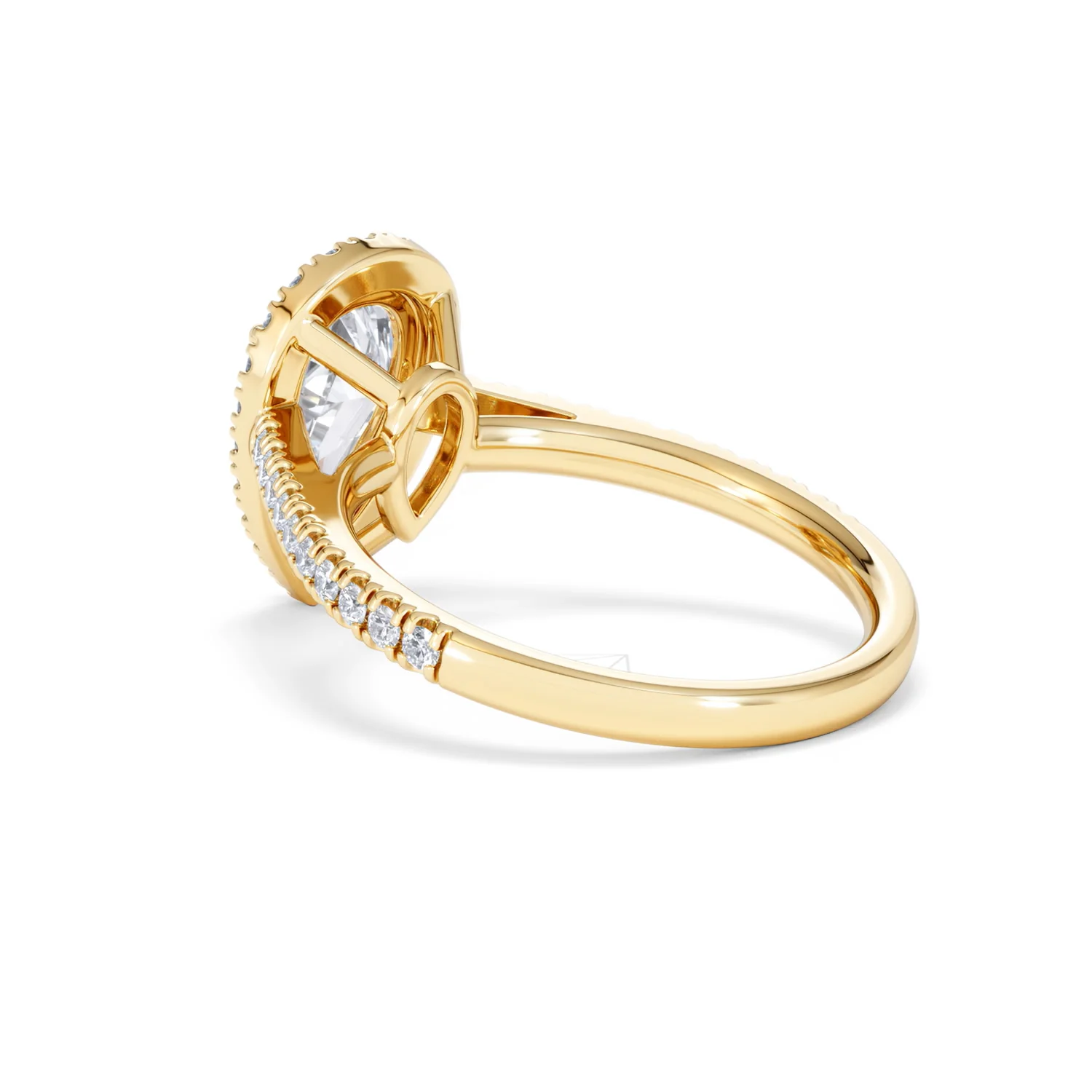 Diana Lab Diamond Pear Halo Engagement Ring in 18K Gold 2.10ct F/VS1 - Image 61