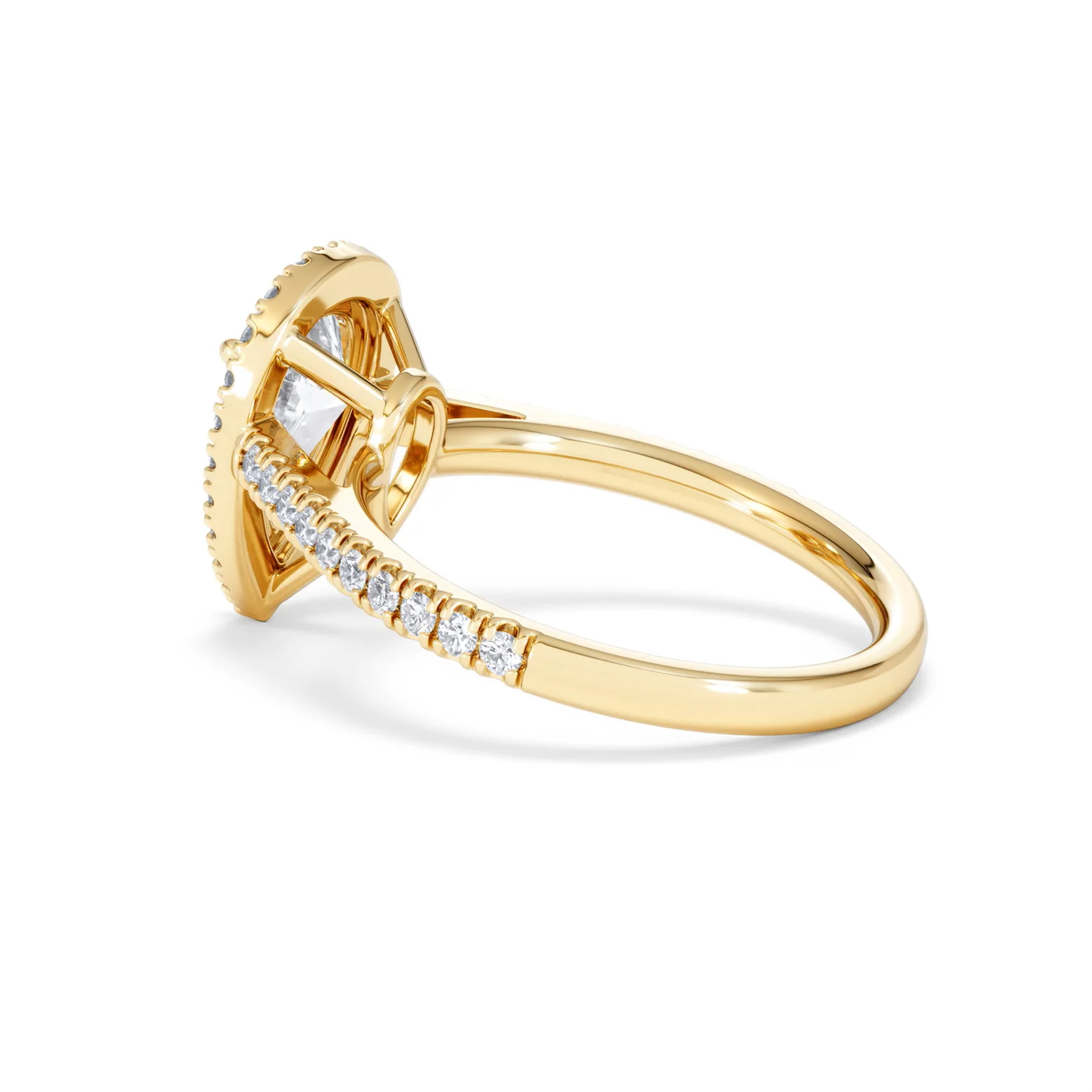 Diana Lab Diamond Pear Halo Engagement Ring in 18K Gold 2.10ct F/VS1 - Image 64