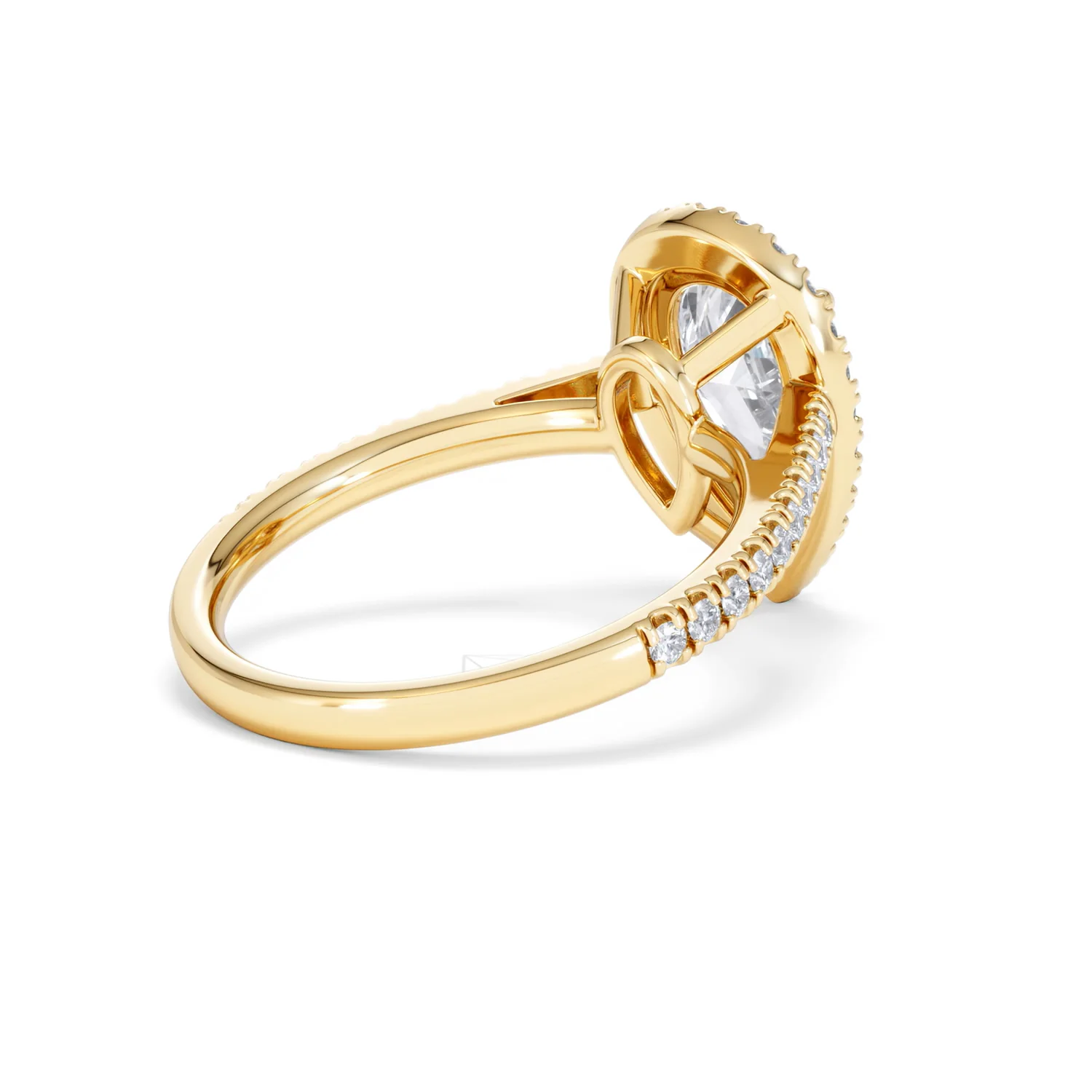 Diana Lab Diamond Pear Halo Engagement Ring in 18K Gold 2.60ct F/VS1 - Image 38