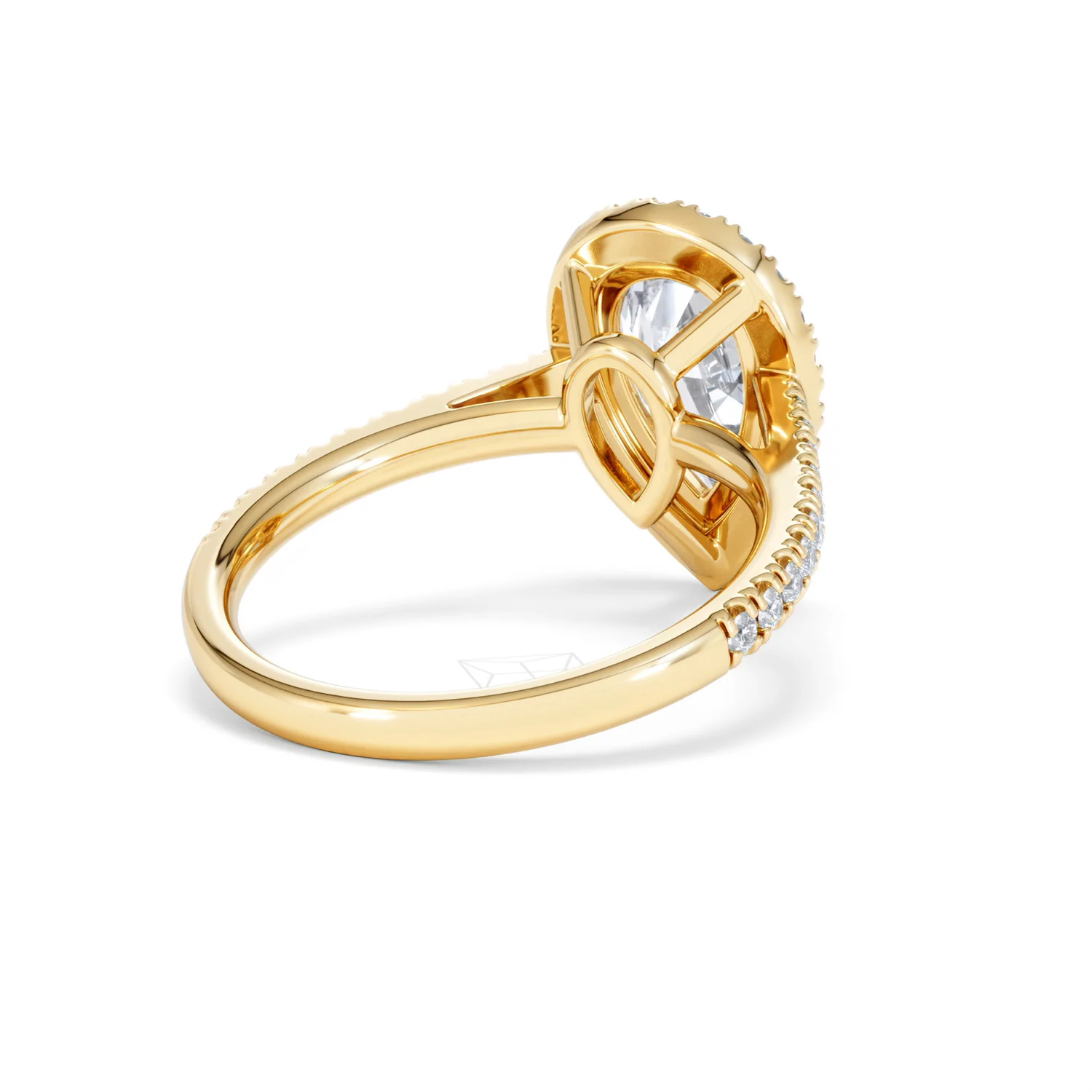 Diana Lab Diamond Pear Halo Engagement Ring in 18K Gold 2.60ct F/VS1 - Image 41