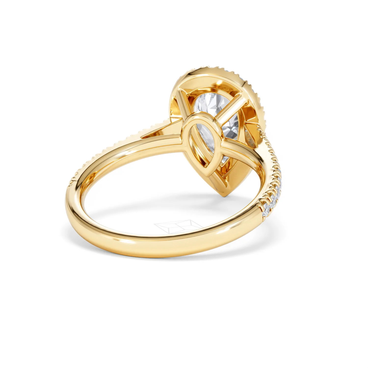 Diana Lab Diamond Pear Halo Engagement Ring in 18K Gold 2.60ct F/VS1 - Image 43