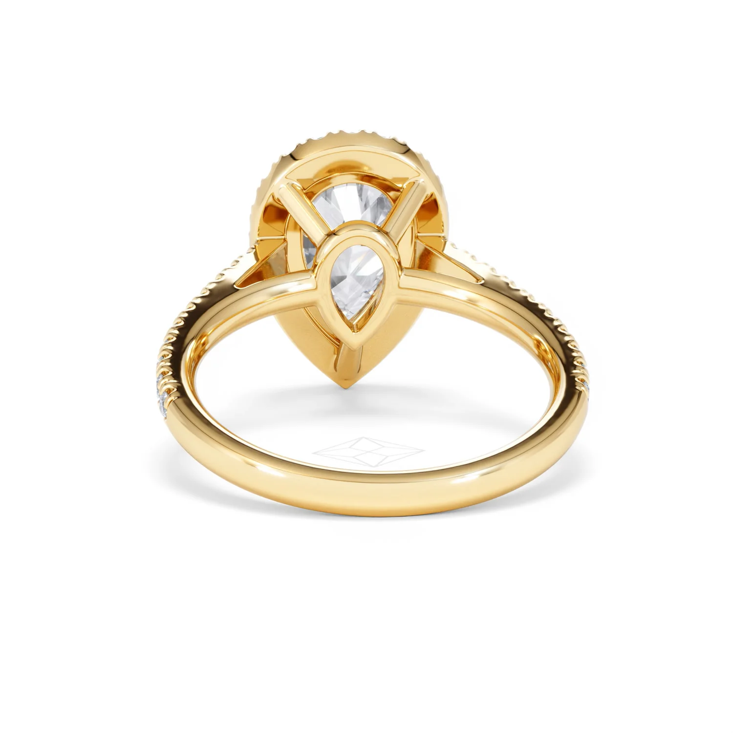 Diana Lab Diamond Pear Halo Engagement Ring in 18K Gold 2.60ct F/VS1 - Image 49