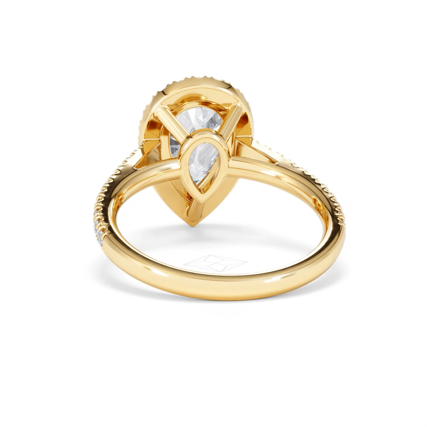 Diana Lab Diamond Pear Halo Engagement Ring in 18K Gold 2.60ct F/VS1 - Image 50