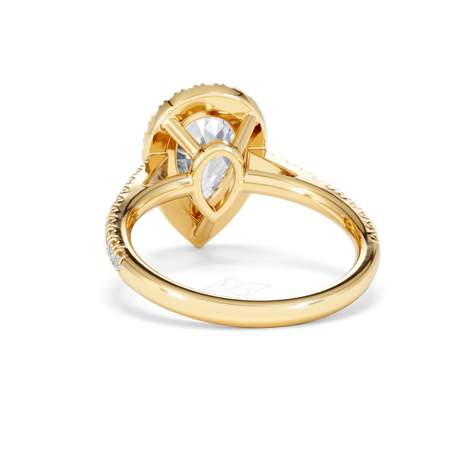 Diana Lab Diamond Pear Halo Engagement Ring in 18K Gold 2.60ct F/VS1 - Image 51