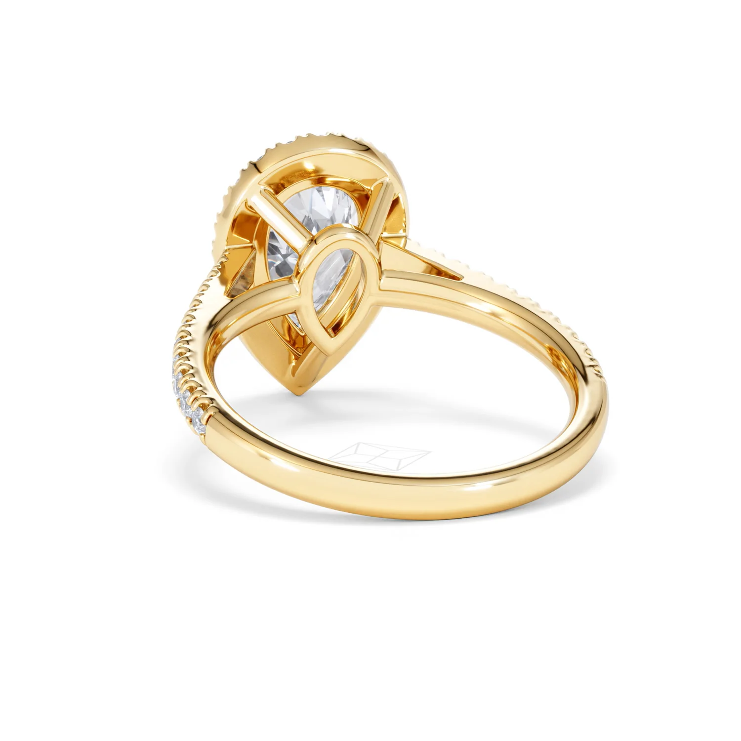 Diana Lab Diamond Pear Halo Engagement Ring in 18K Gold 2.60ct F/VS1 - Image 52