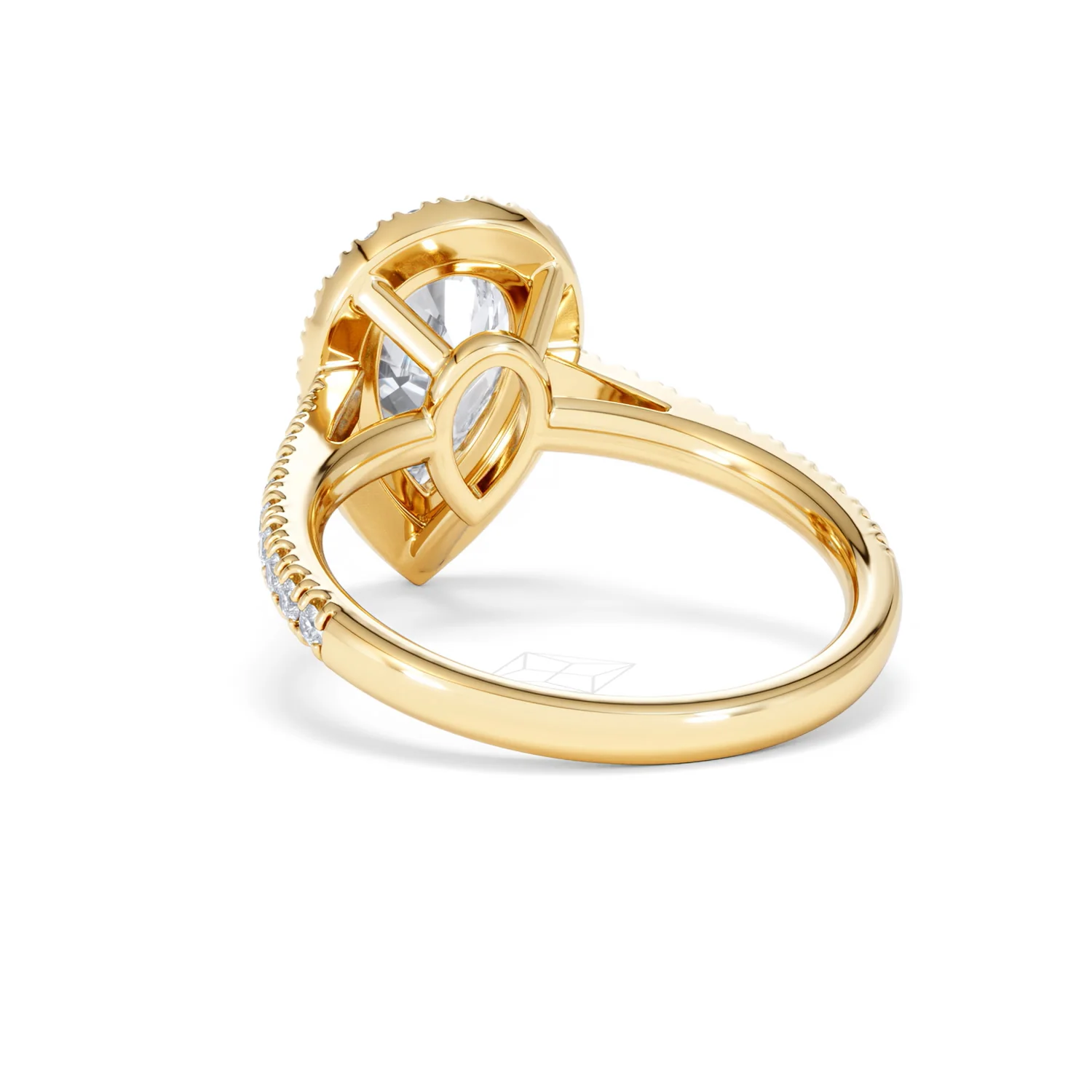 Diana Lab Diamond Pear Halo Engagement Ring in 18K Gold 2.60ct F/VS1 - Image 53