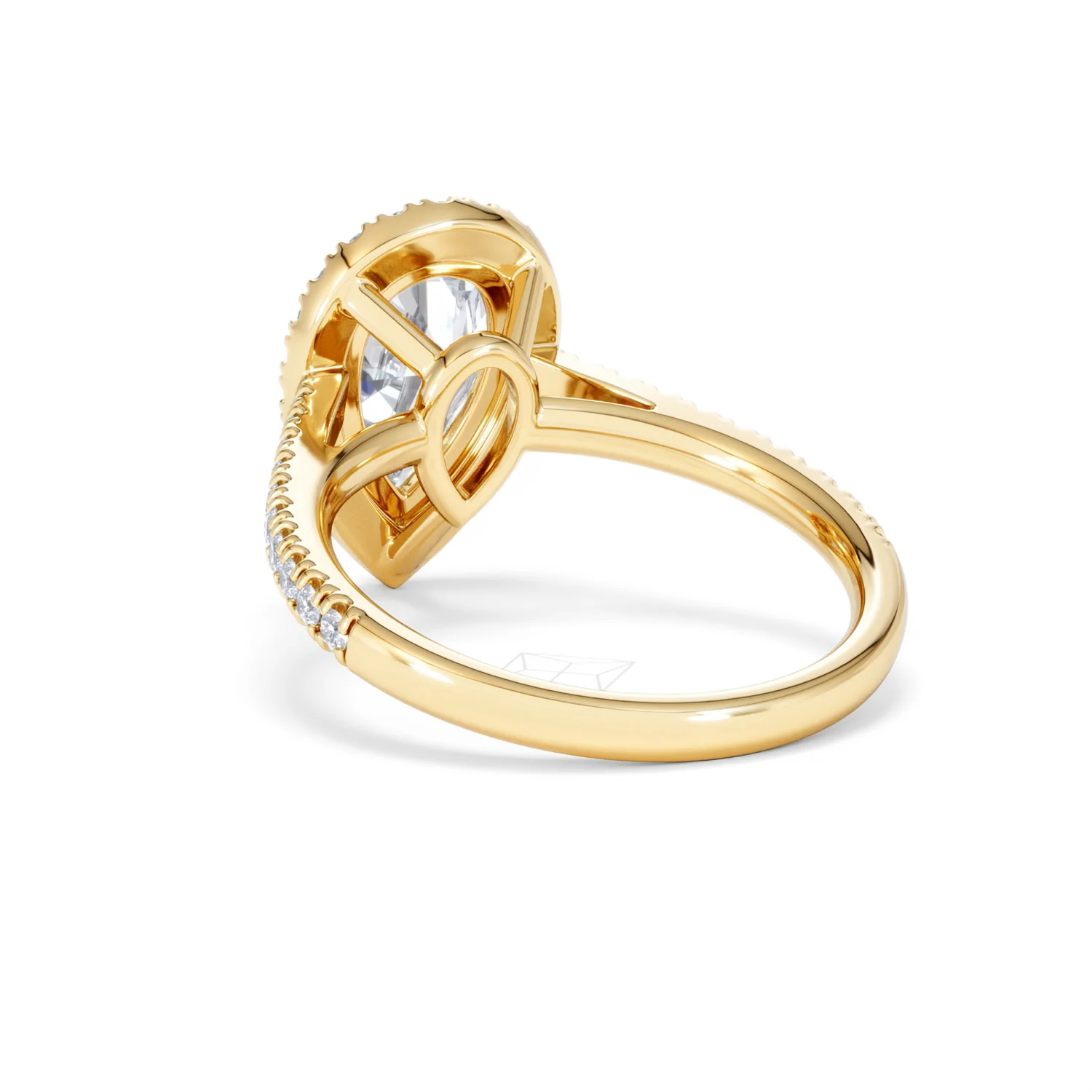 Diana Lab Diamond Pear Halo Engagement Ring in 18K Gold 2.60ct F/VS1 - Image 54