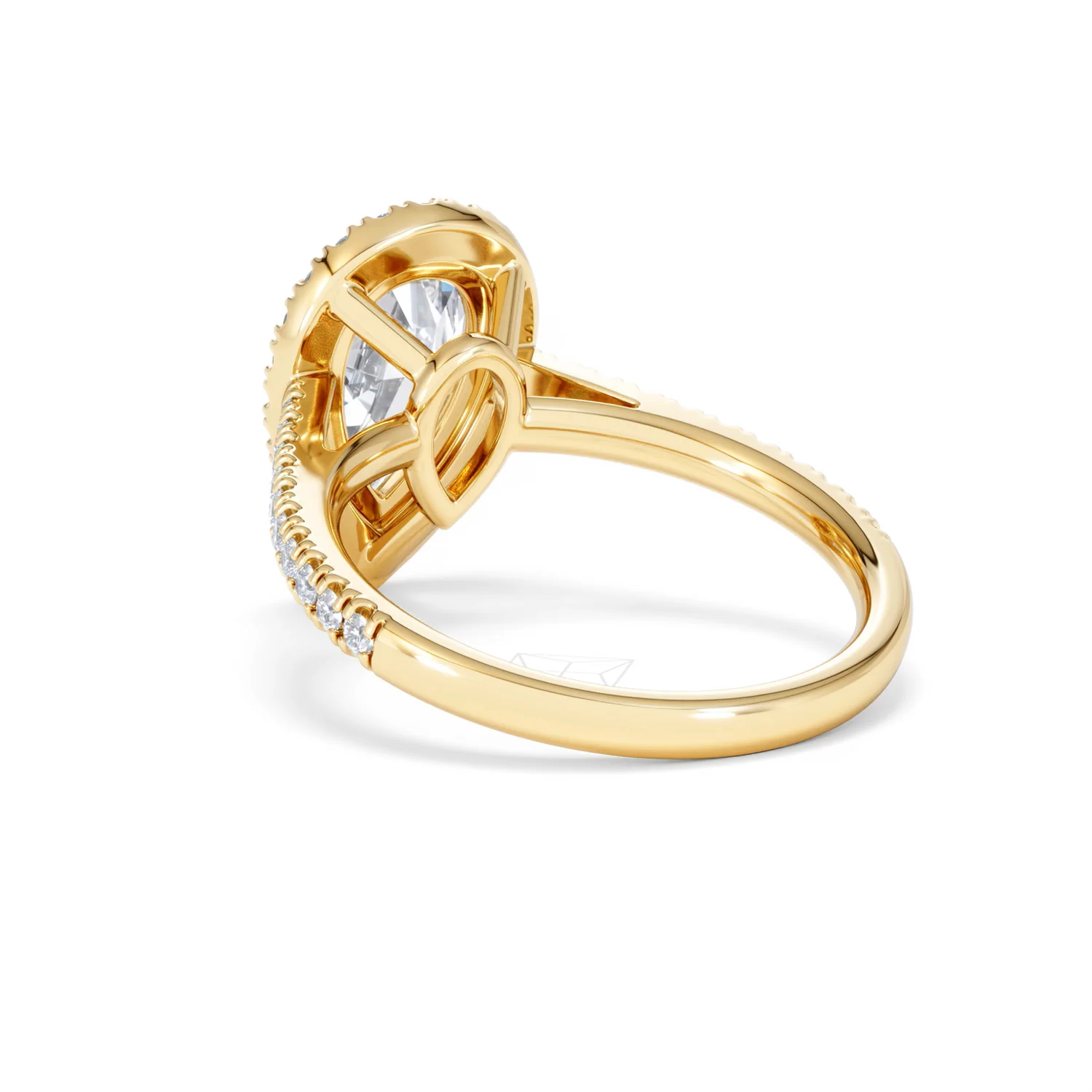 Diana Lab Diamond Pear Halo Engagement Ring in 18K Gold 2.60ct F/VS1 - Image 55