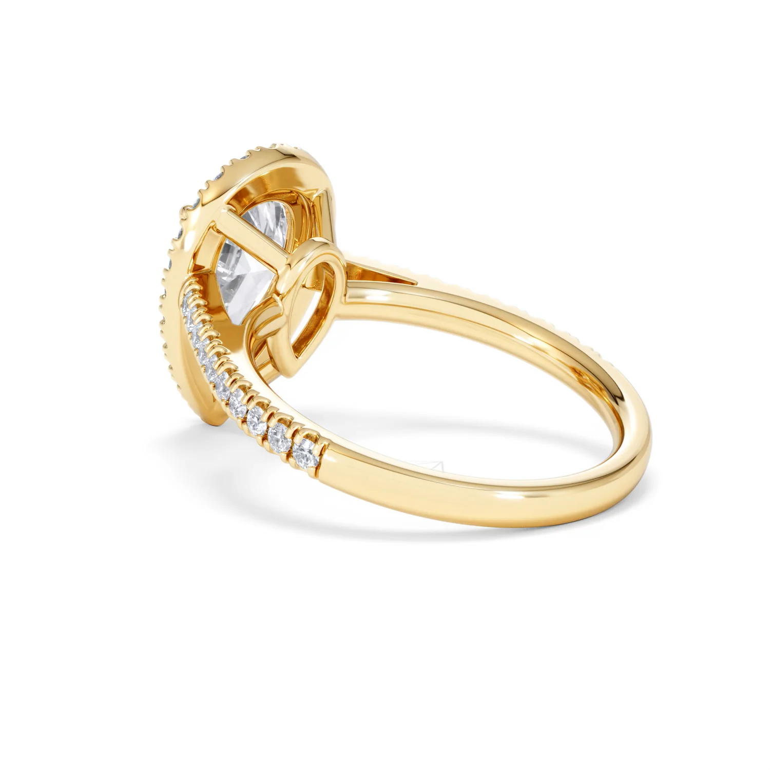 Diana Lab Diamond Pear Halo Engagement Ring in 18K Gold 2.60ct F/VS1 - Image 58