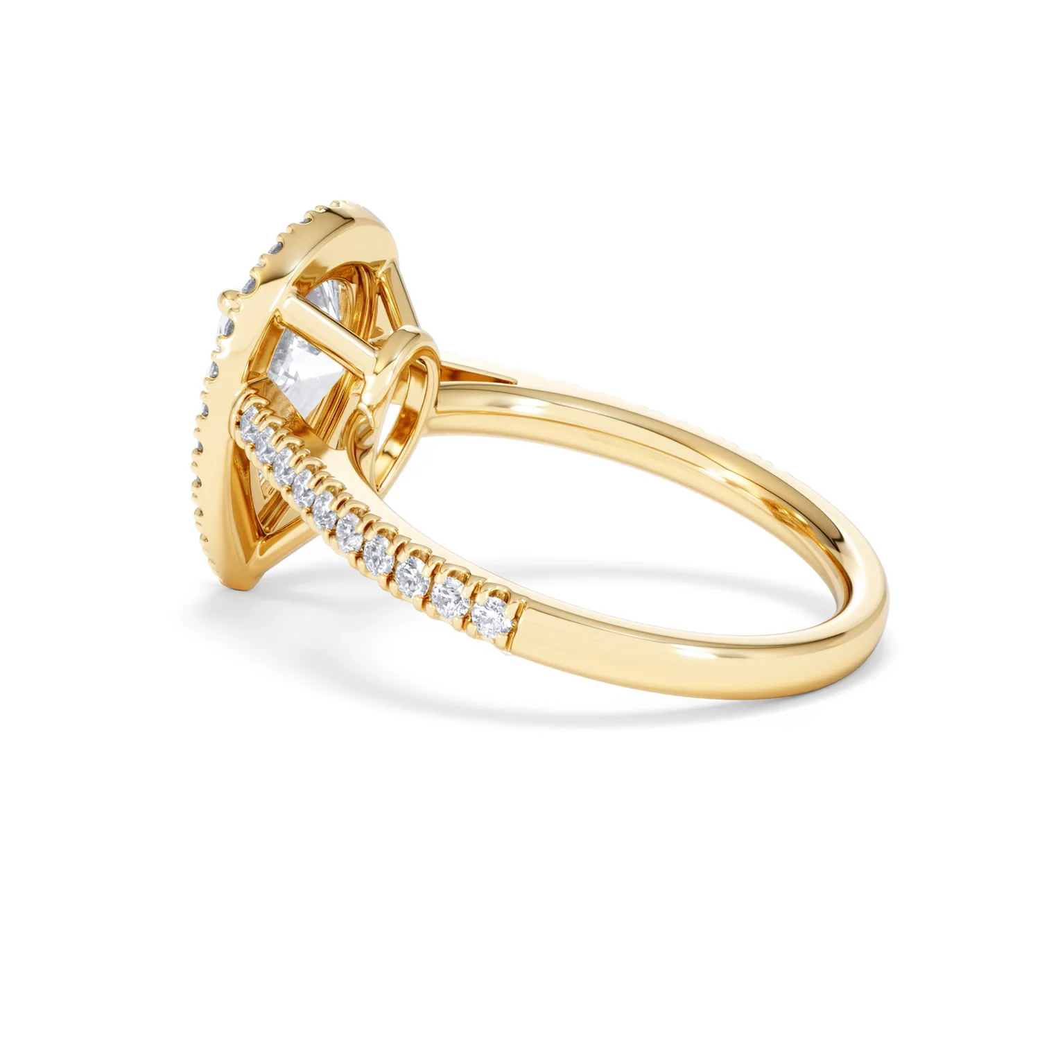 Diana Lab Diamond Pear Halo Engagement Ring in 18K Gold 2.60ct F/VS1 - Image 61