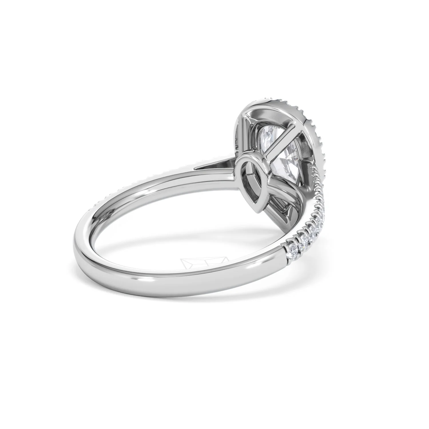 Diana Lab Diamond Pear Halo Engagement Ring Platinum 1.60ct F/VS1 - Image 43