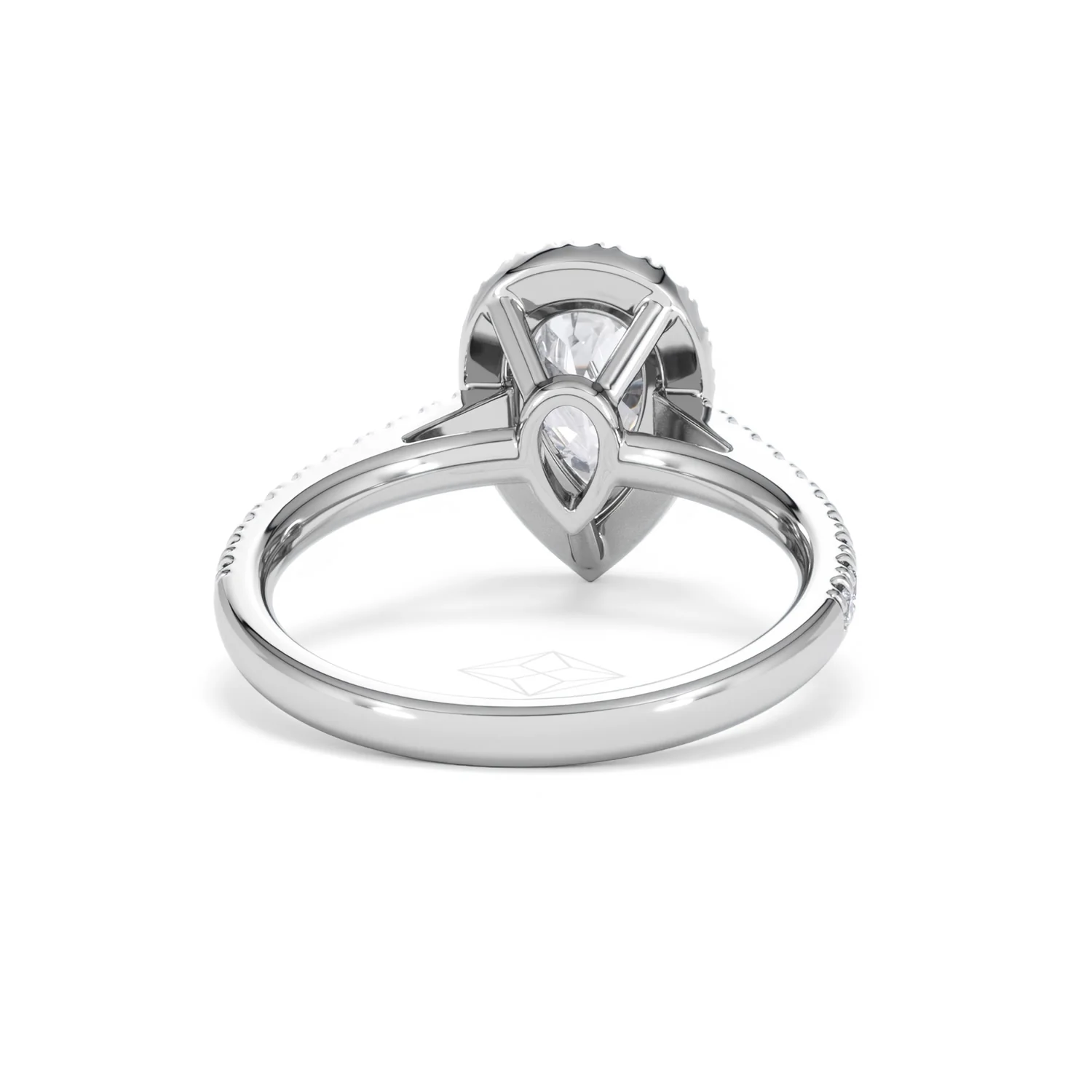 Diana Lab Diamond Pear Halo Engagement Ring Platinum 1.60ct F/VS1 - Image 49