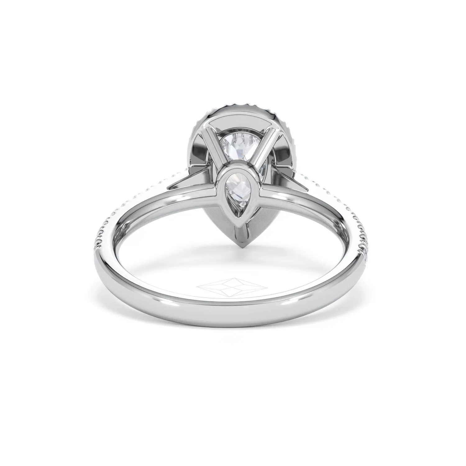 Diana Lab Diamond Pear Halo Engagement Ring Platinum 1.60ct F/VS1 - Image 50