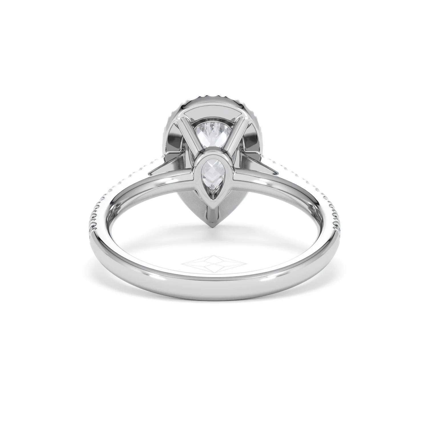 Diana Lab Diamond Pear Halo Engagement Ring Platinum 1.60ct F/VS1 - Image 51