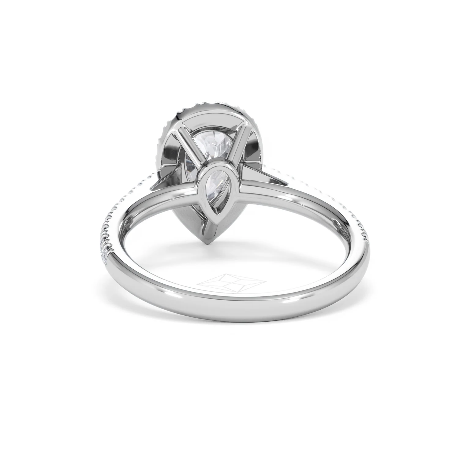 Diana Lab Diamond Pear Halo Engagement Ring Platinum 1.60ct F/VS1 - Image 53