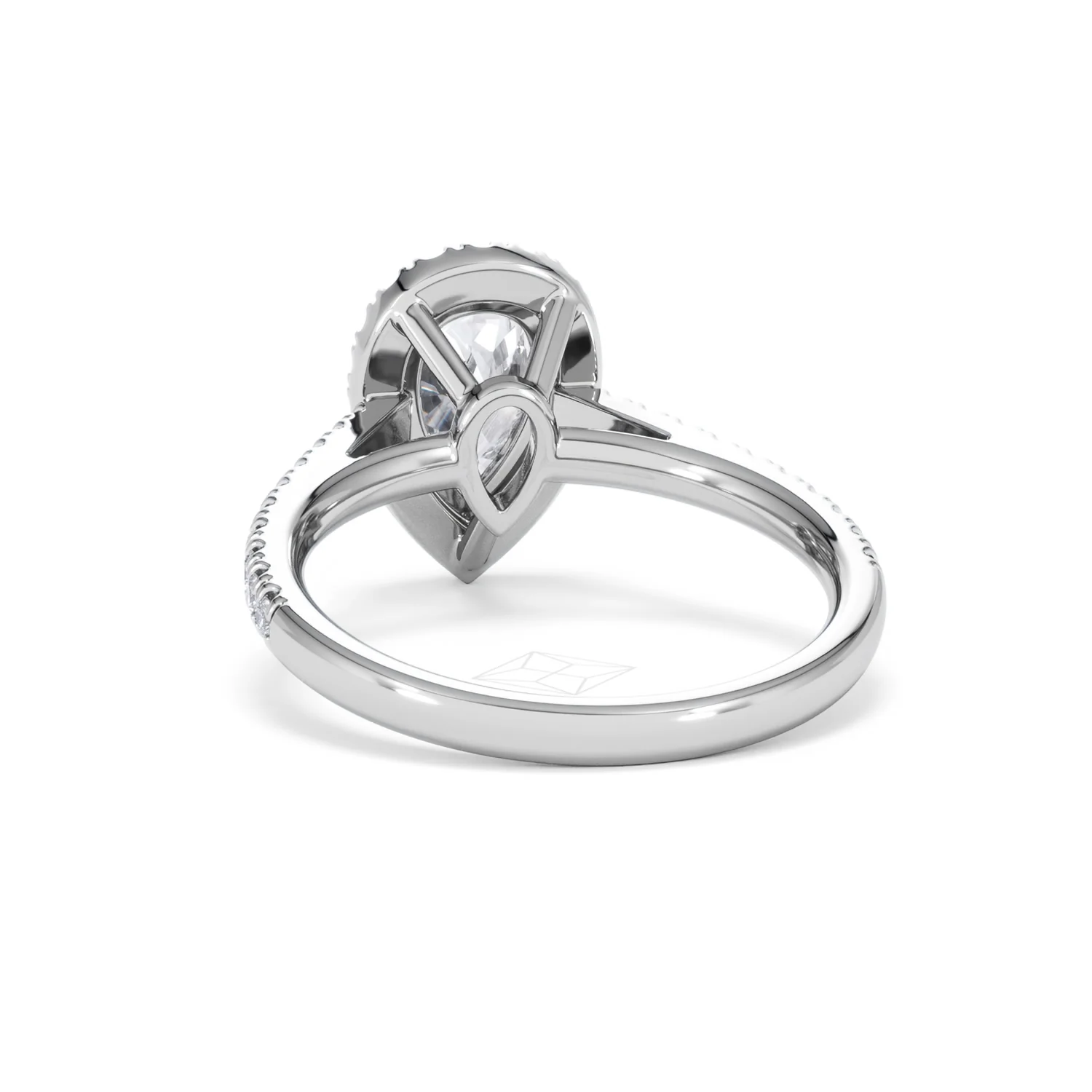 Diana Lab Diamond Pear Halo Engagement Ring Platinum 1.60ct F/VS1 - Image 54