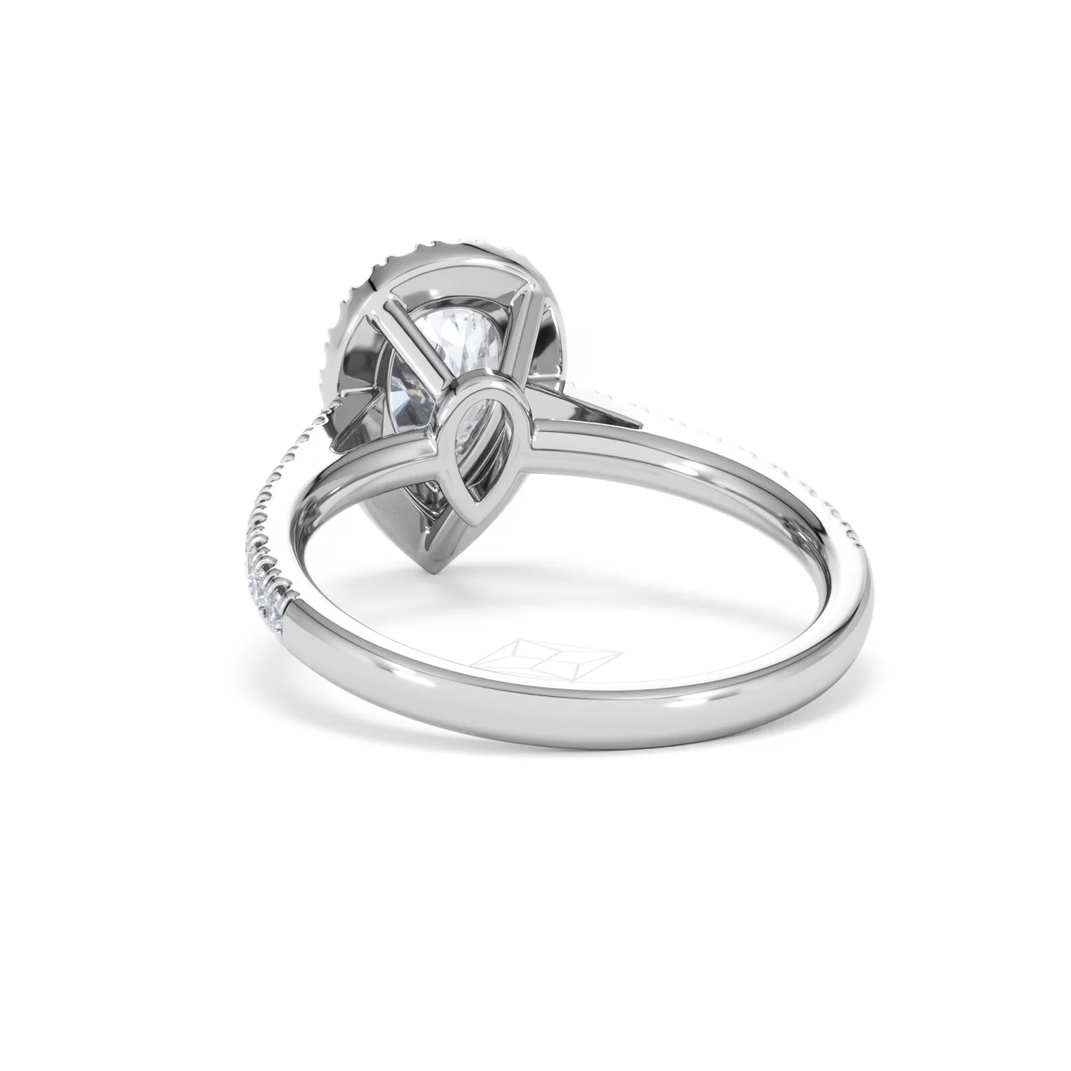 Diana Lab Diamond Pear Halo Engagement Ring Platinum 1.60ct F/VS1 - Image 55