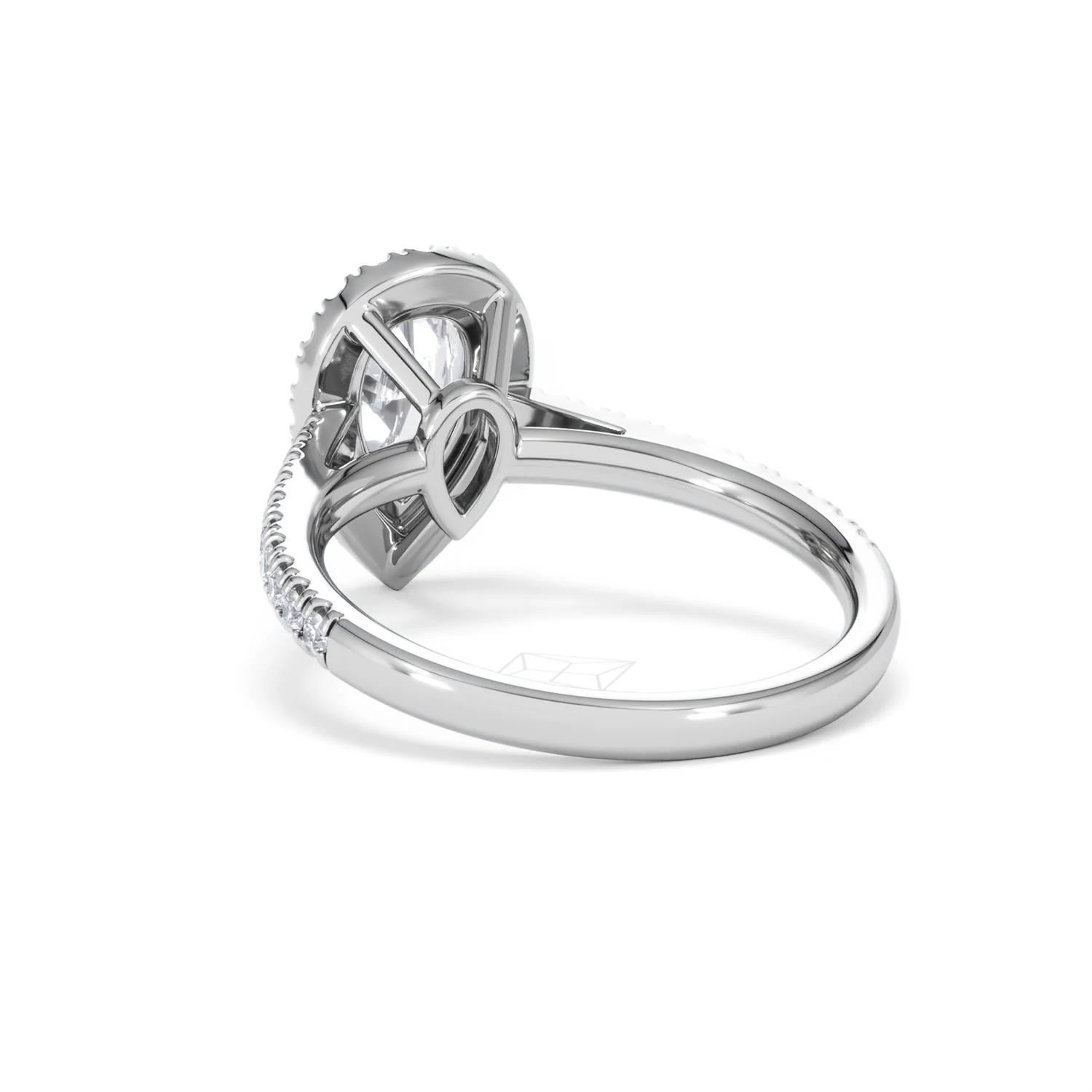 Diana Lab Diamond Pear Halo Engagement Ring Platinum 1.60ct F/VS1 - Image 57