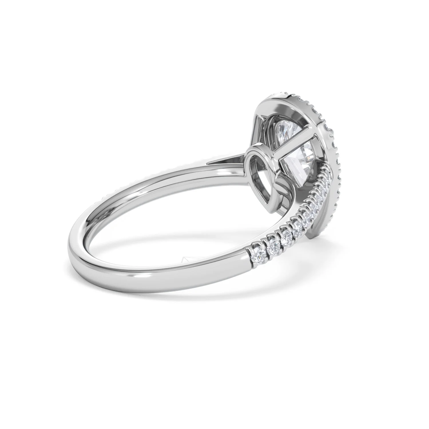 Diana Lab Diamond Pear Halo Engagement Ring Platinum 2.10ct F/VS1 - Image 40