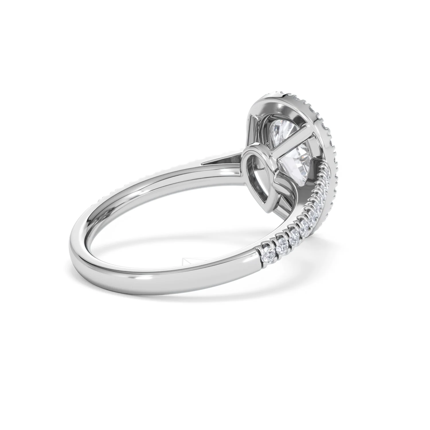 Diana Lab Diamond Pear Halo Engagement Ring Platinum 2.10ct F/VS1 - Image 41