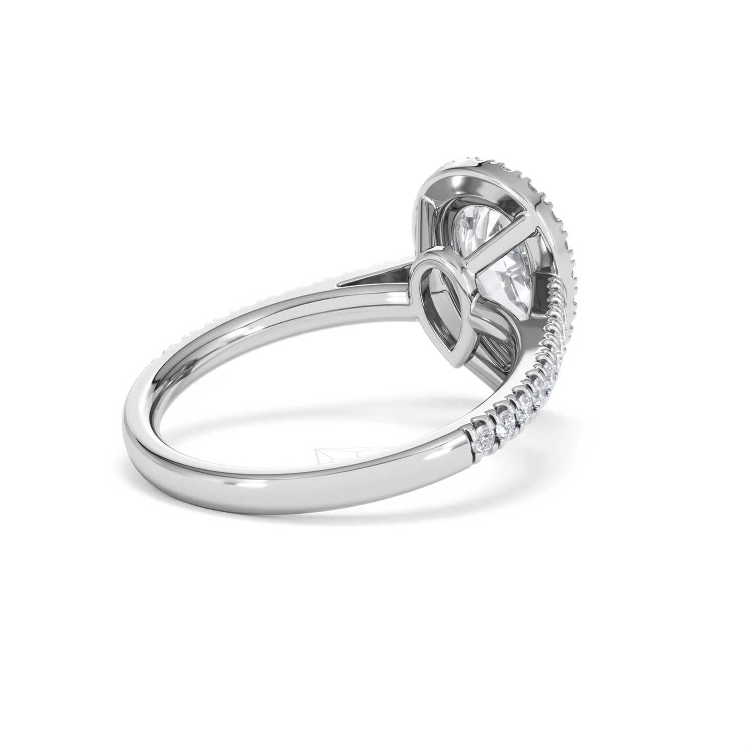Diana Lab Diamond Pear Halo Engagement Ring Platinum 2.10ct F/VS1 - Image 42