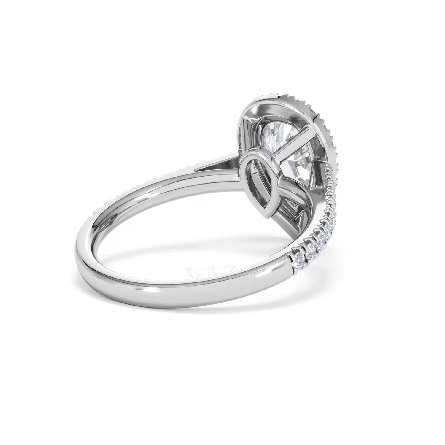 Diana Lab Diamond Pear Halo Engagement Ring Platinum 2.10ct F/VS1 - Image 43
