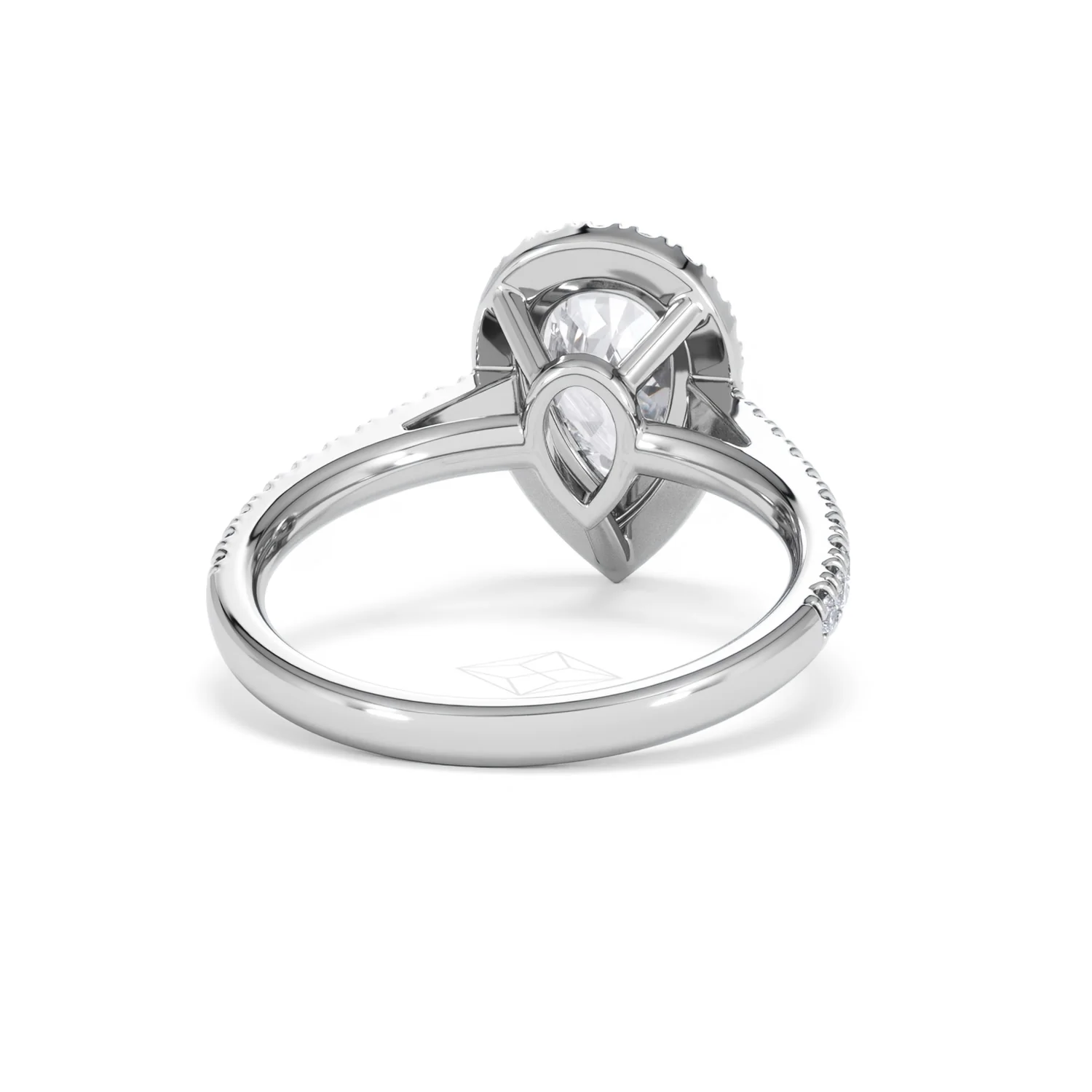 Diana Lab Diamond Pear Halo Engagement Ring Platinum 2.10ct F/VS1 - Image 48