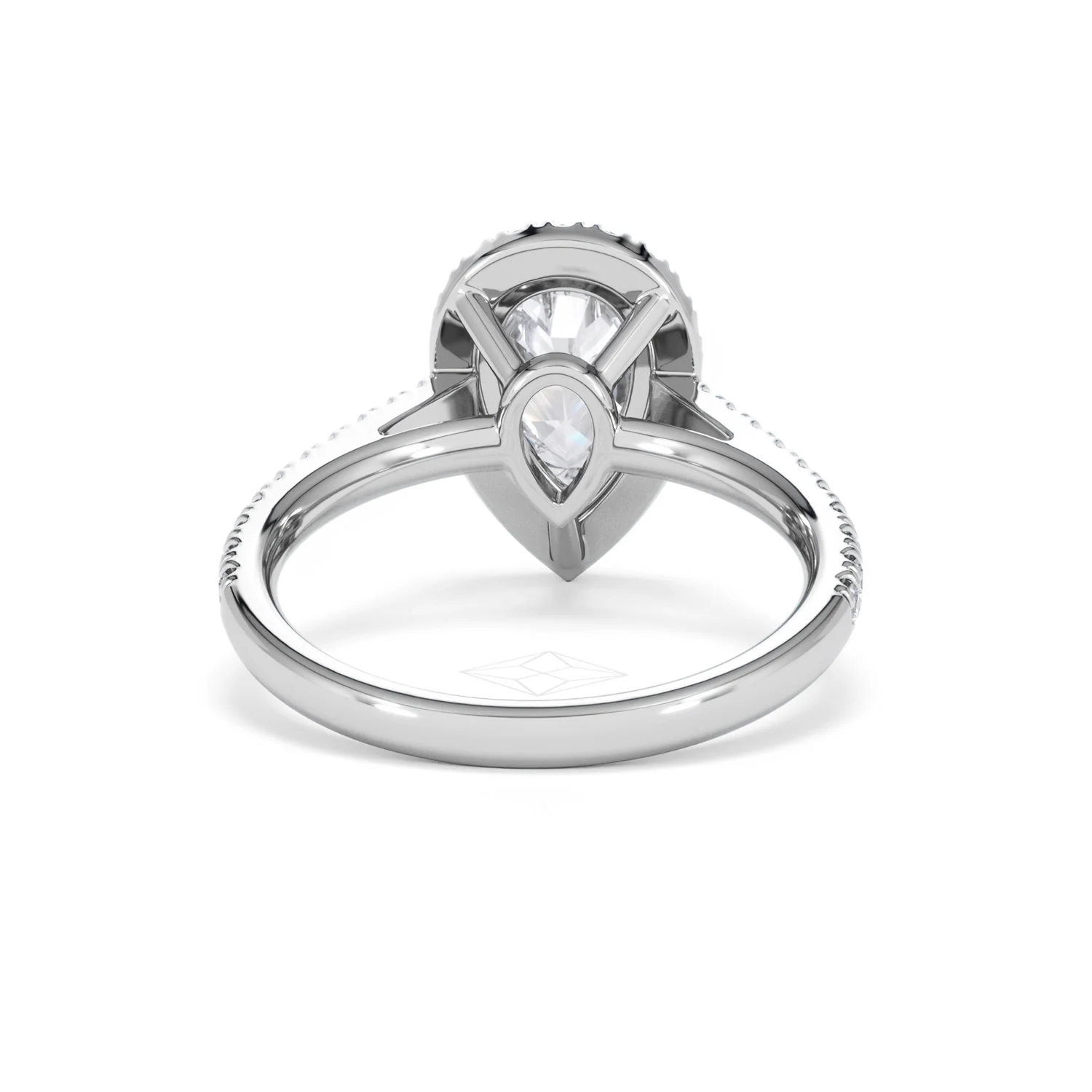 Diana Lab Diamond Pear Halo Engagement Ring Platinum 2.10ct F/VS1 - Image 50