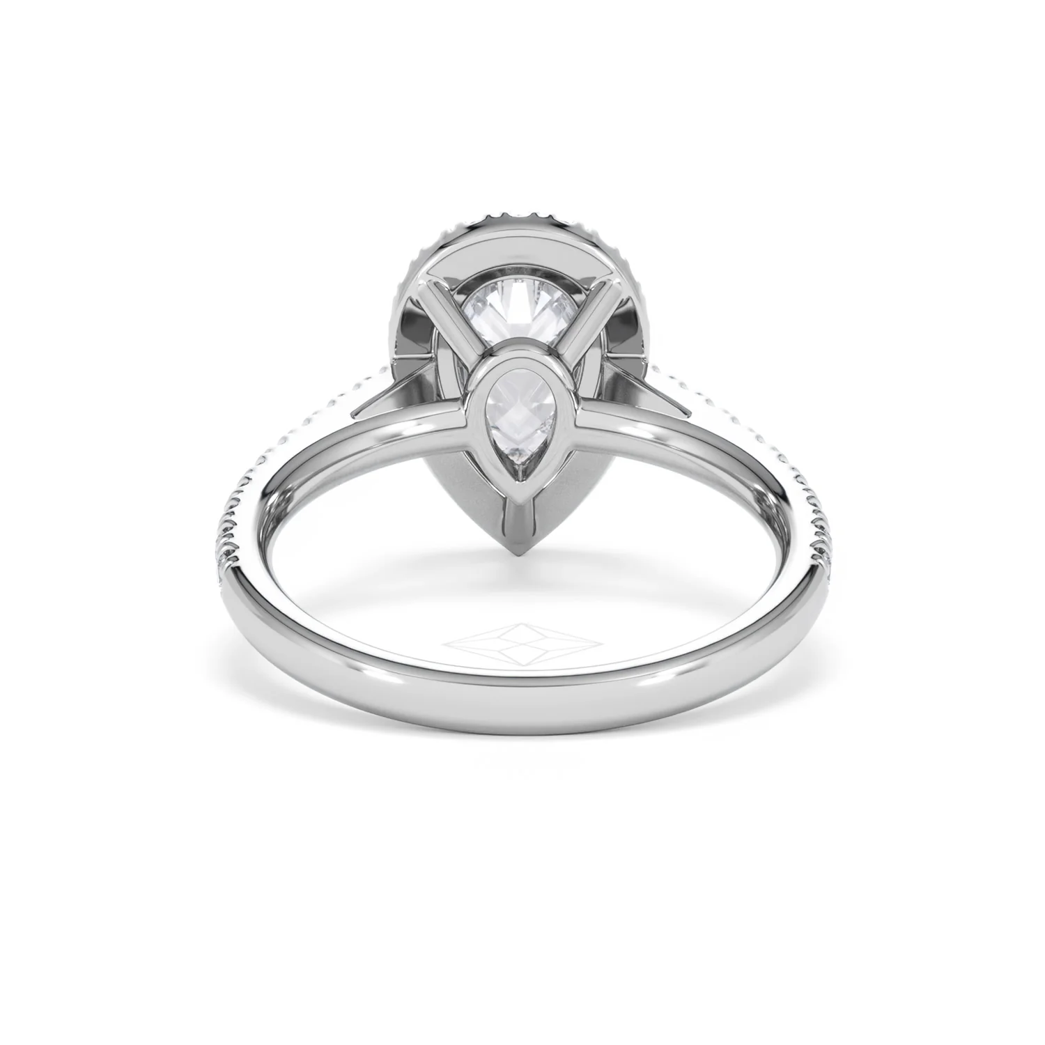 Diana Lab Diamond Pear Halo Engagement Ring Platinum 2.10ct F/VS1 - Image 51