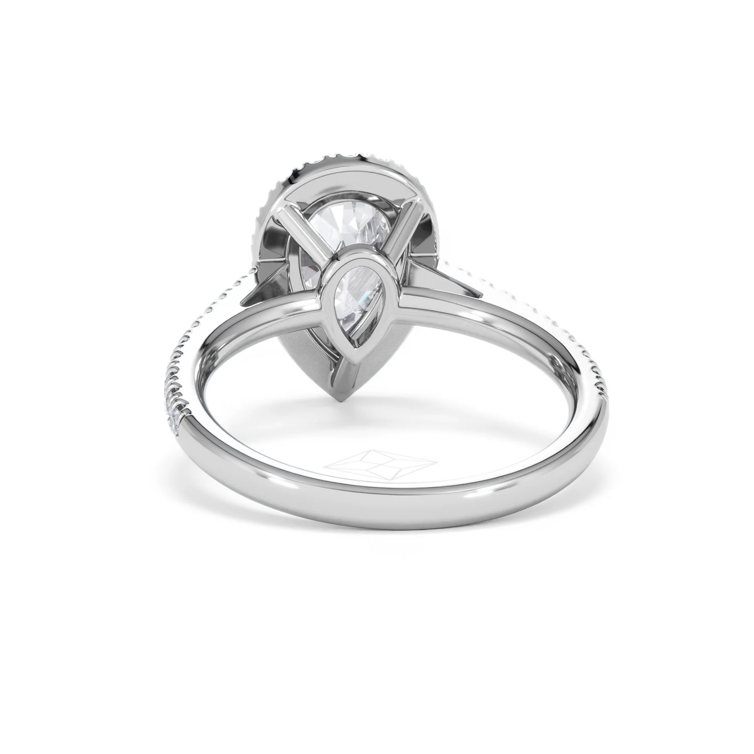 Diana Lab Diamond Pear Halo Engagement Ring Platinum 2.10ct F/VS1 - Image 53