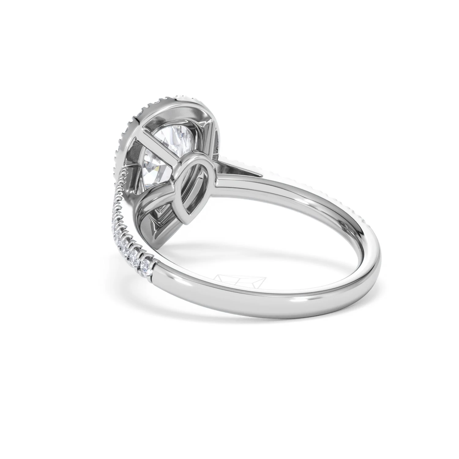 Diana Lab Diamond Pear Halo Engagement Ring Platinum 2.10ct F/VS1 - Image 58