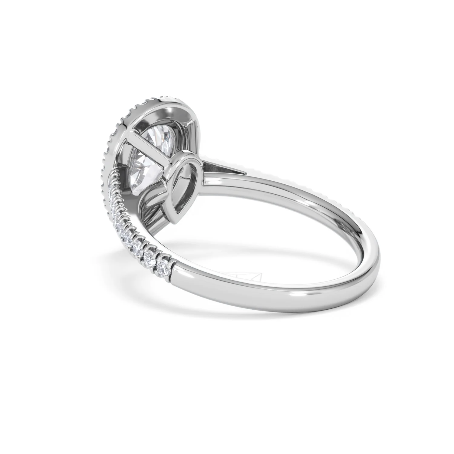 Diana Lab Diamond Pear Halo Engagement Ring Platinum 2.10ct F/VS1 - Image 60