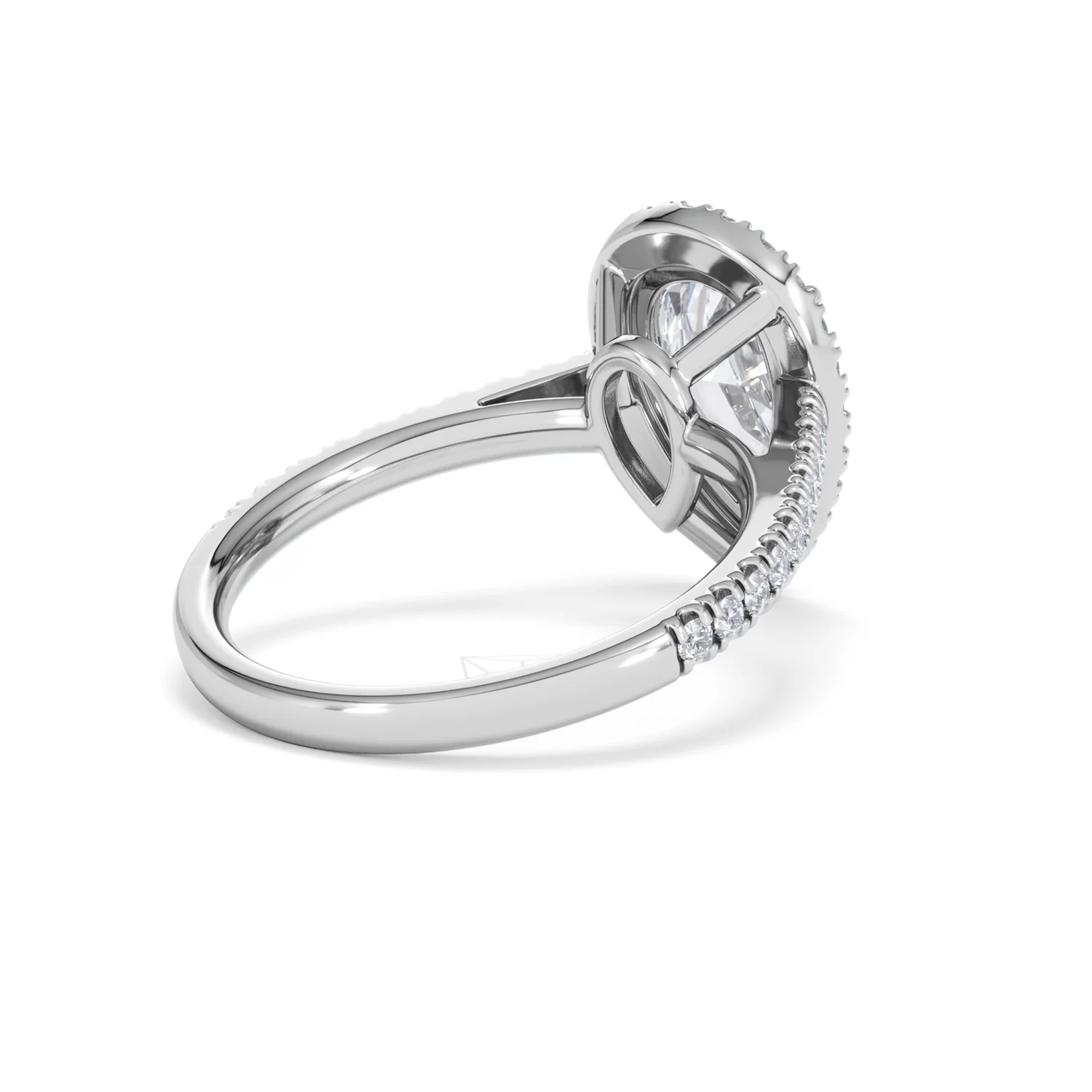 Diana Lab Diamond Pear Halo Engagement Ring Platinum 2.60ct F/VS1 - Image 42