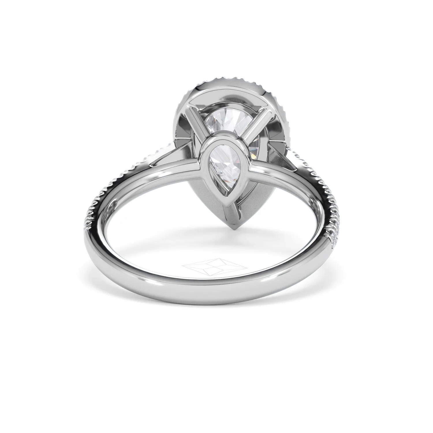 Diana Lab Diamond Pear Halo Engagement Ring Platinum 2.60ct F/VS1 - Image 49