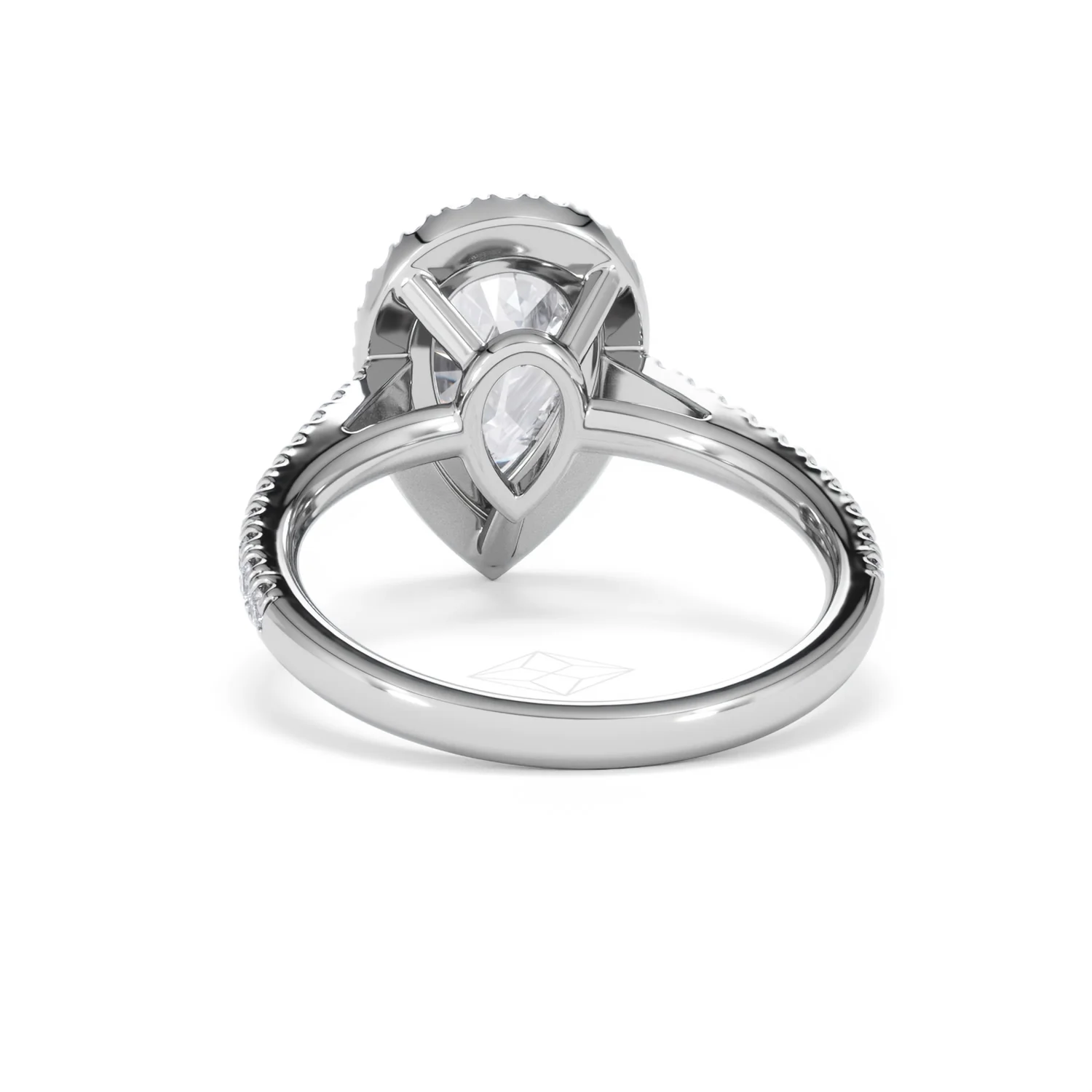Diana Lab Diamond Pear Halo Engagement Ring Platinum 2.60ct F/VS1 - Image 53
