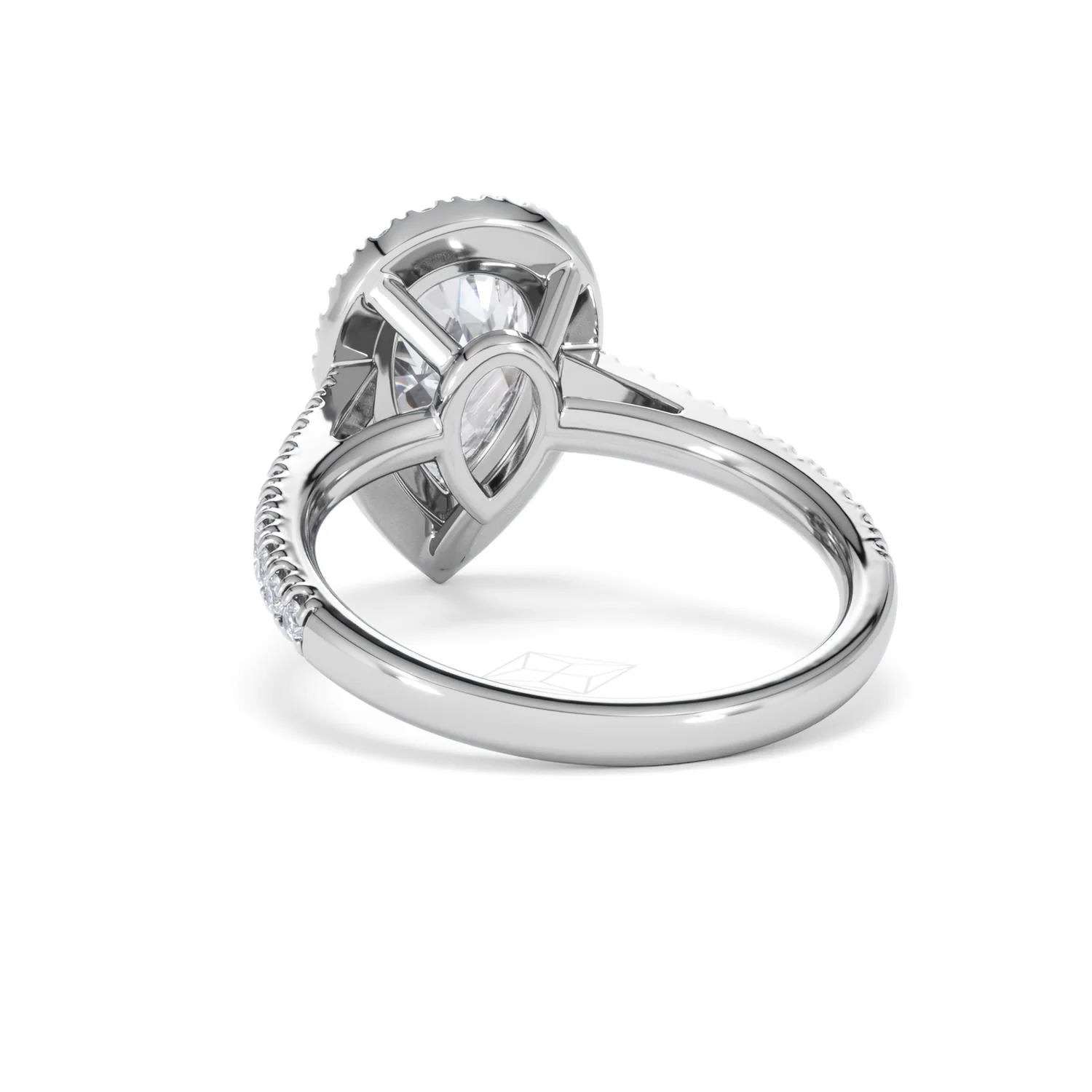 Diana Lab Diamond Pear Halo Engagement Ring Platinum 2.60ct F/VS1 - Image 55