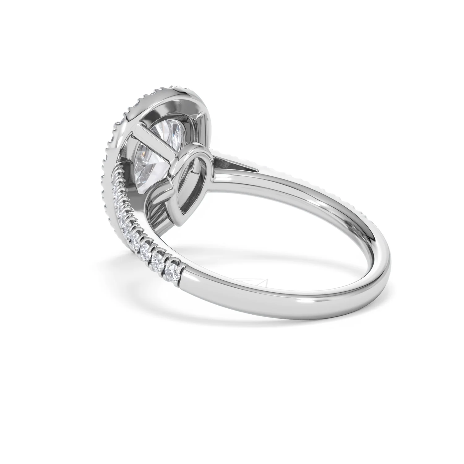 Diana Lab Diamond Pear Halo Engagement Ring Platinum 2.60ct F/VS1 - Image 60