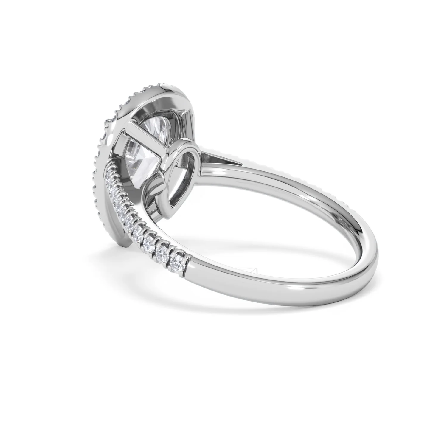 Diana Lab Diamond Pear Halo Engagement Ring Platinum 2.60ct F/VS1 - Image 61