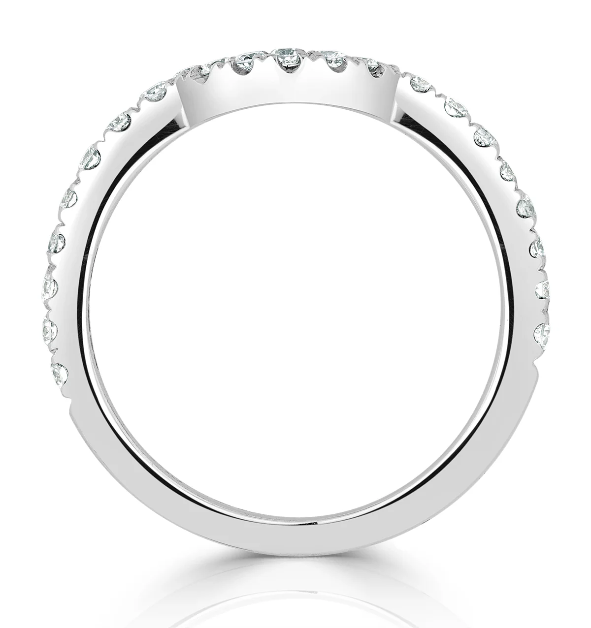 Diana Matching Wedding Band 0.40 ct G/Si Diamond in 18K White Gold - Image 4