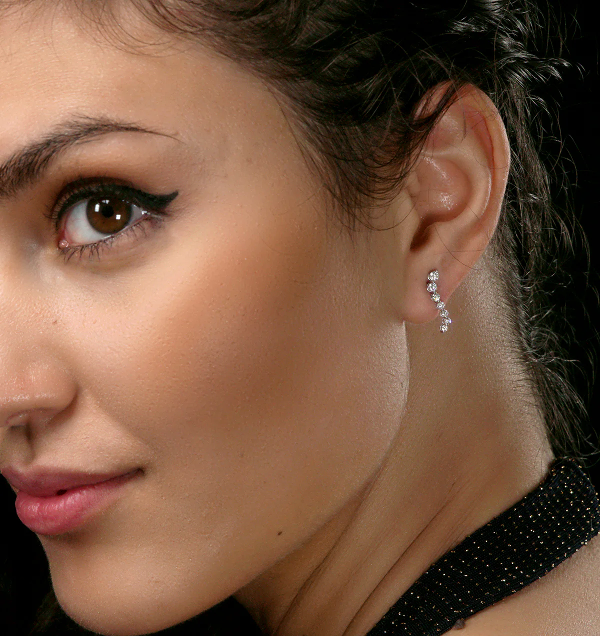 Ear Climber Life Journey 0.50ct Lab Diamond Earrings 9K White Gold - Image 4
