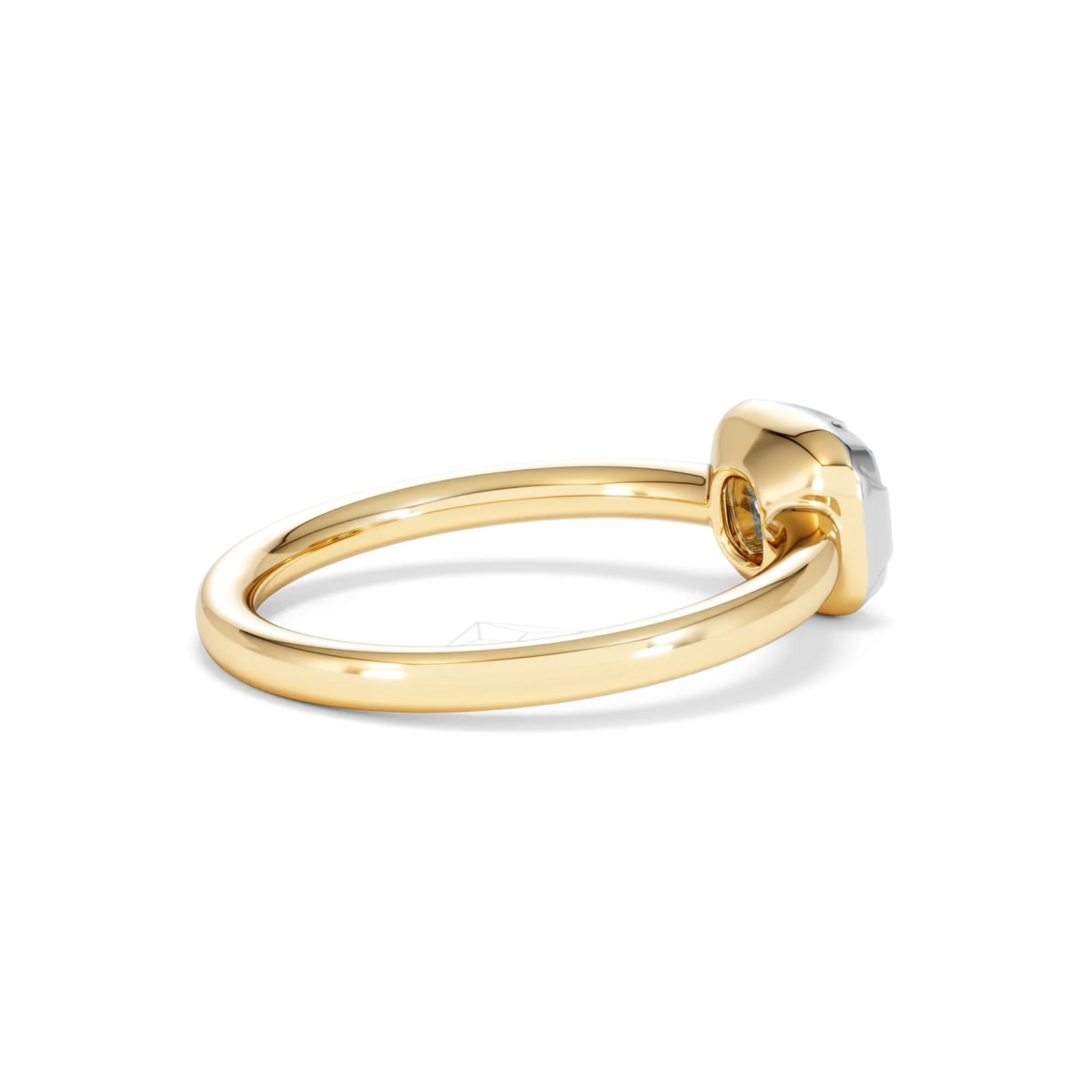 East West 1.00ct Elongated Cushion Cut Lab Diamond Solitaire Engagement Ring in 18K Yellow Gold - Image 33