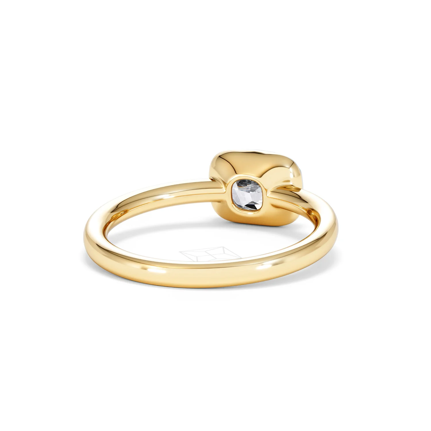 East West 1.00ct Elongated Cushion Cut Lab Diamond Solitaire Engagement Ring in 18K Yellow Gold - Image 42