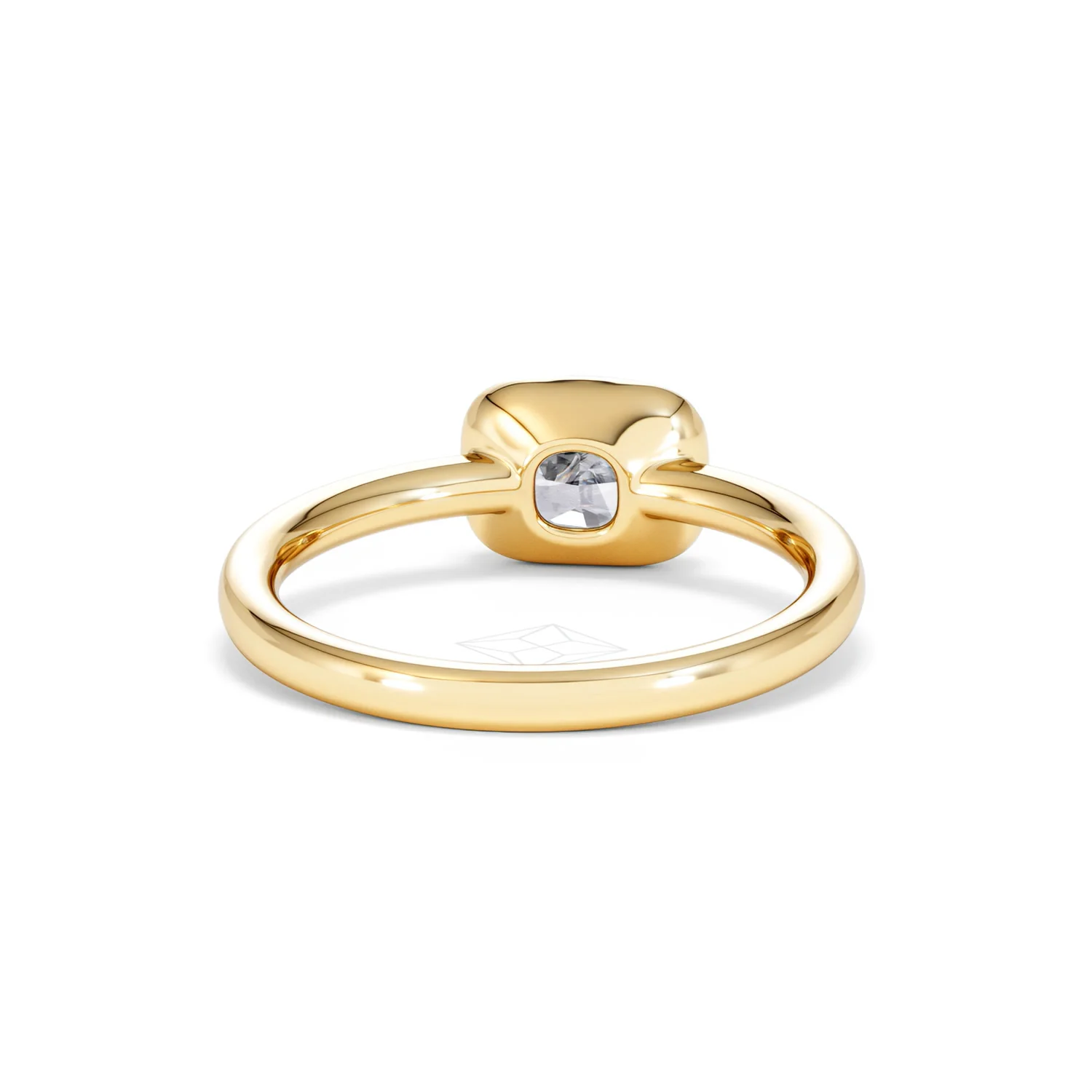 East West 1.00ct Elongated Cushion Cut Lab Diamond Solitaire Engagement Ring in 18K Yellow Gold - Image 45
